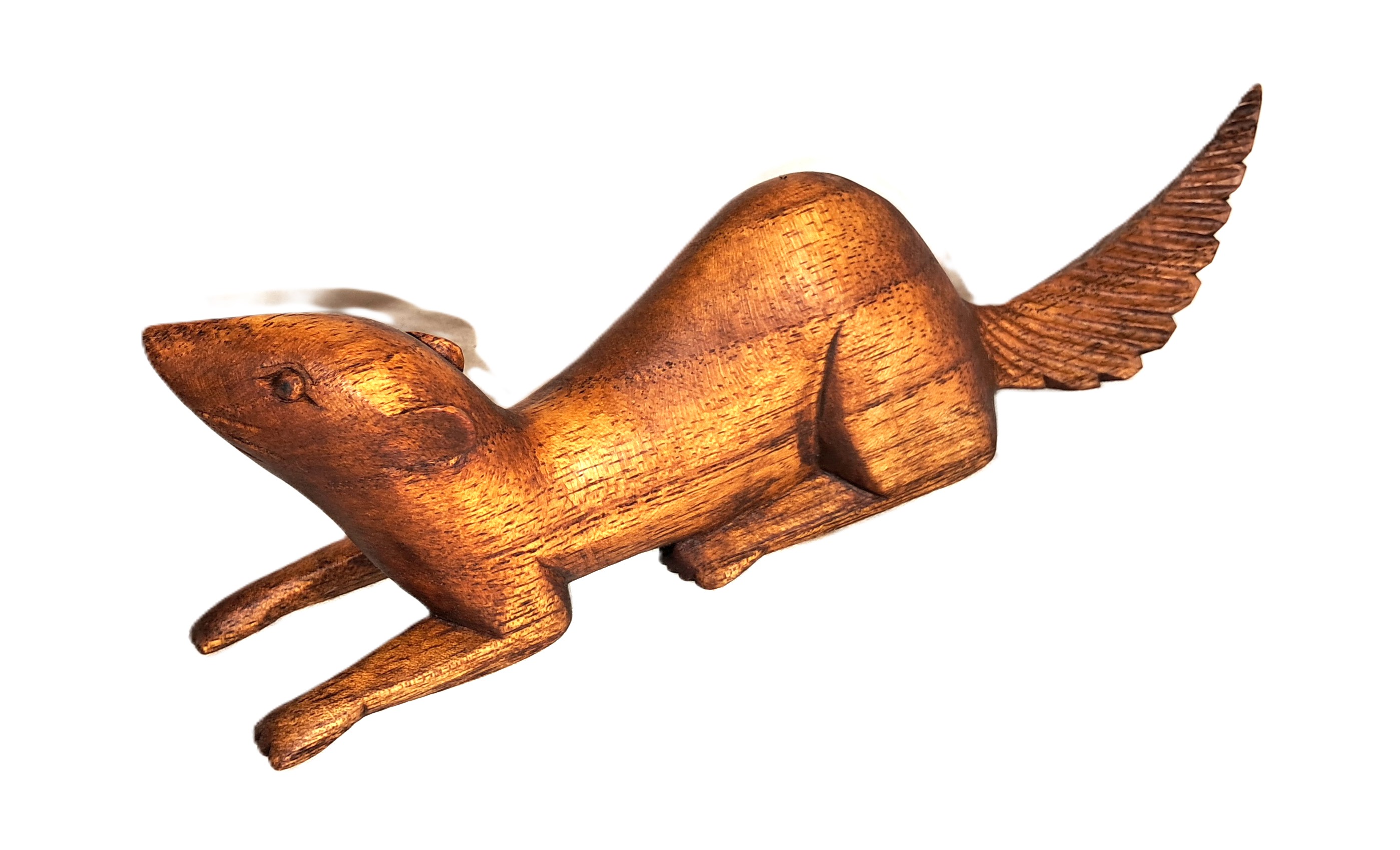 Squirrel wood carving (#sqH8.5)