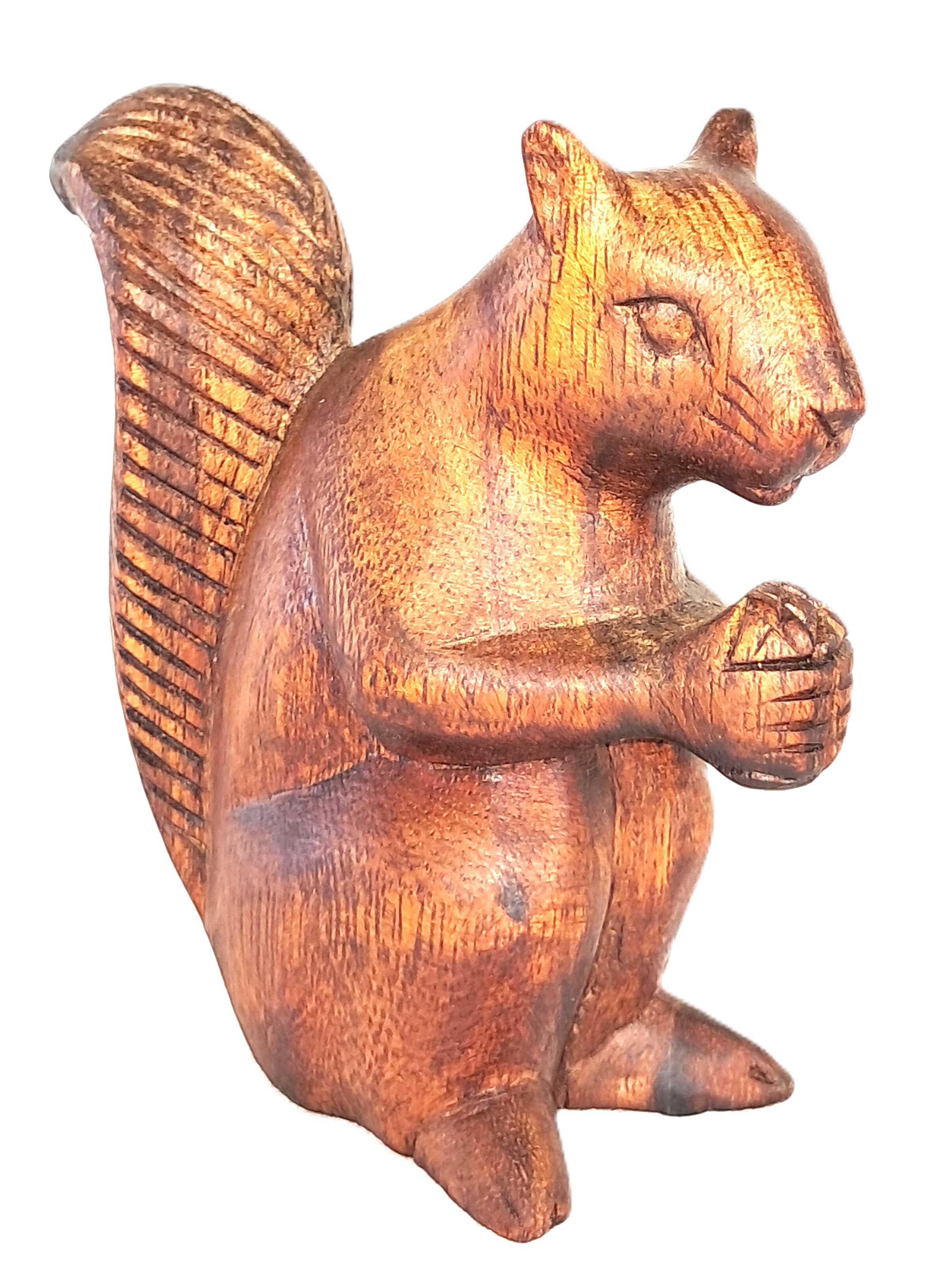 Squirrel wood carving (#sqH5)