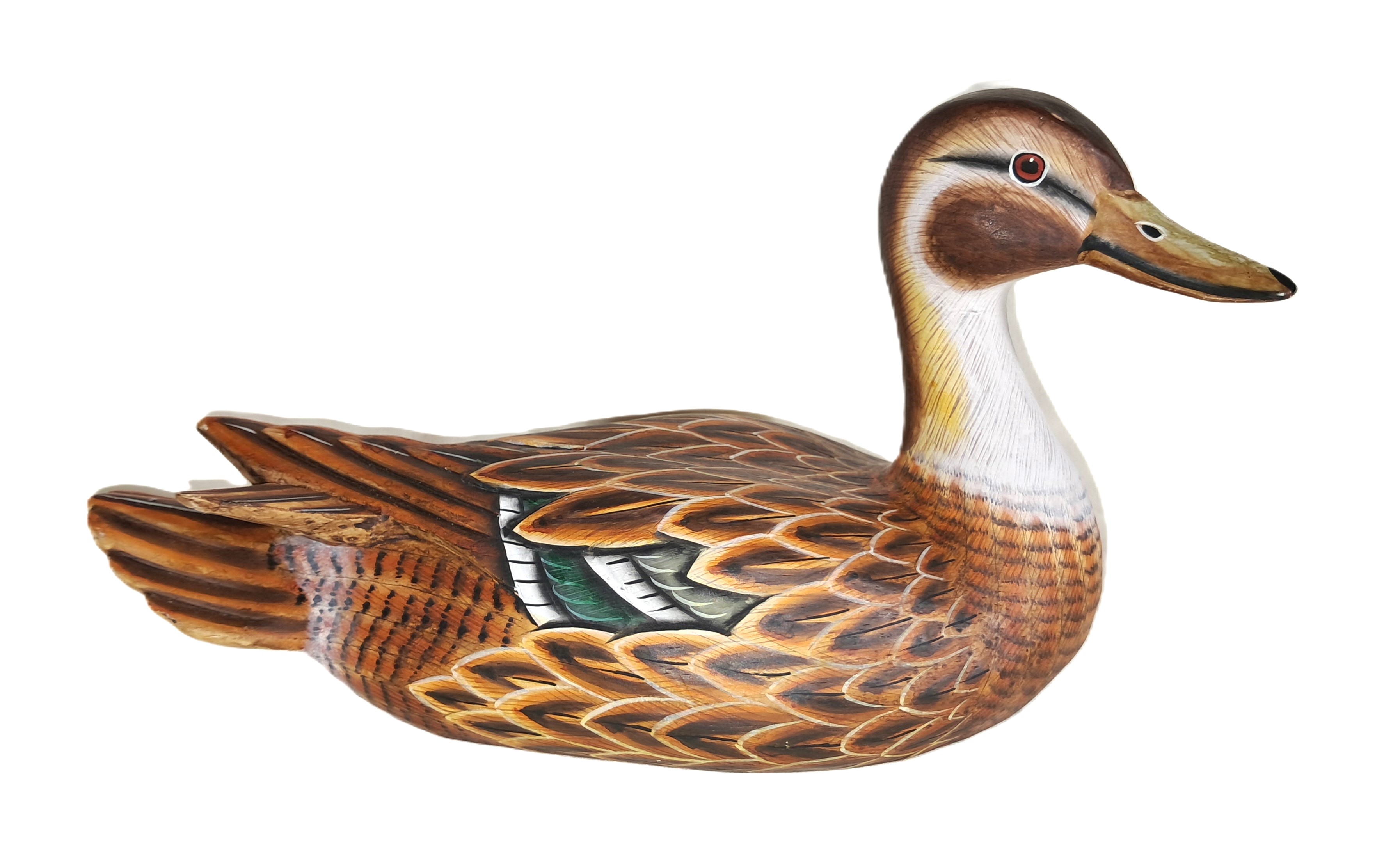 Duck wood carving (#dkF10)