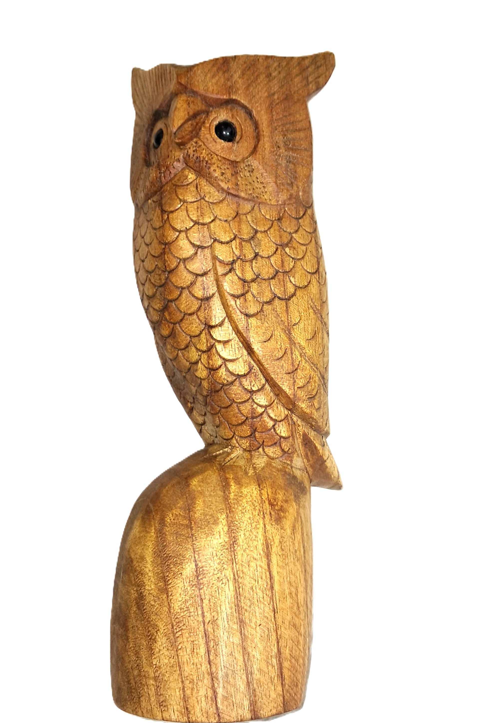 Owl wood carving (#owlDtl10)