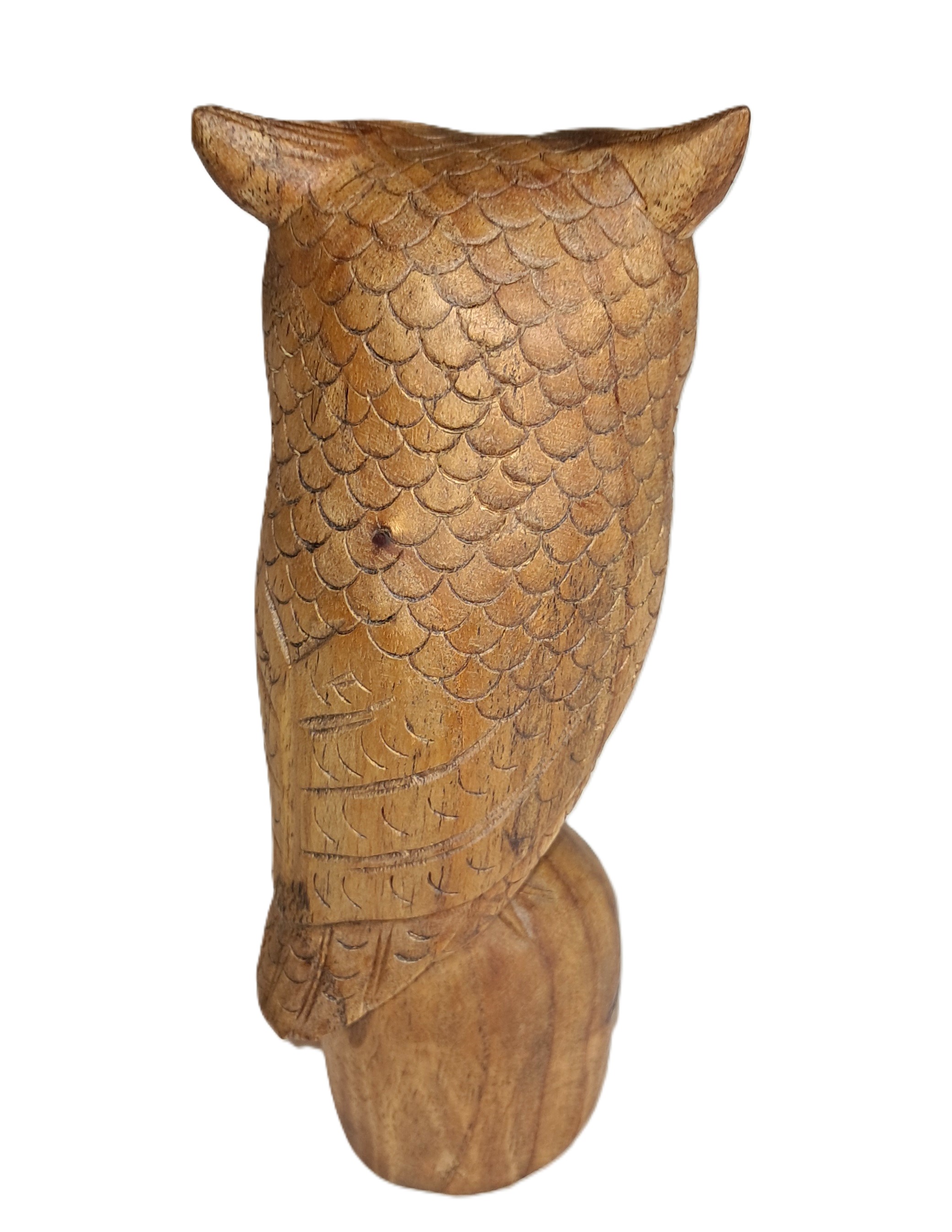 Owl wood carving (#owlDtl10)