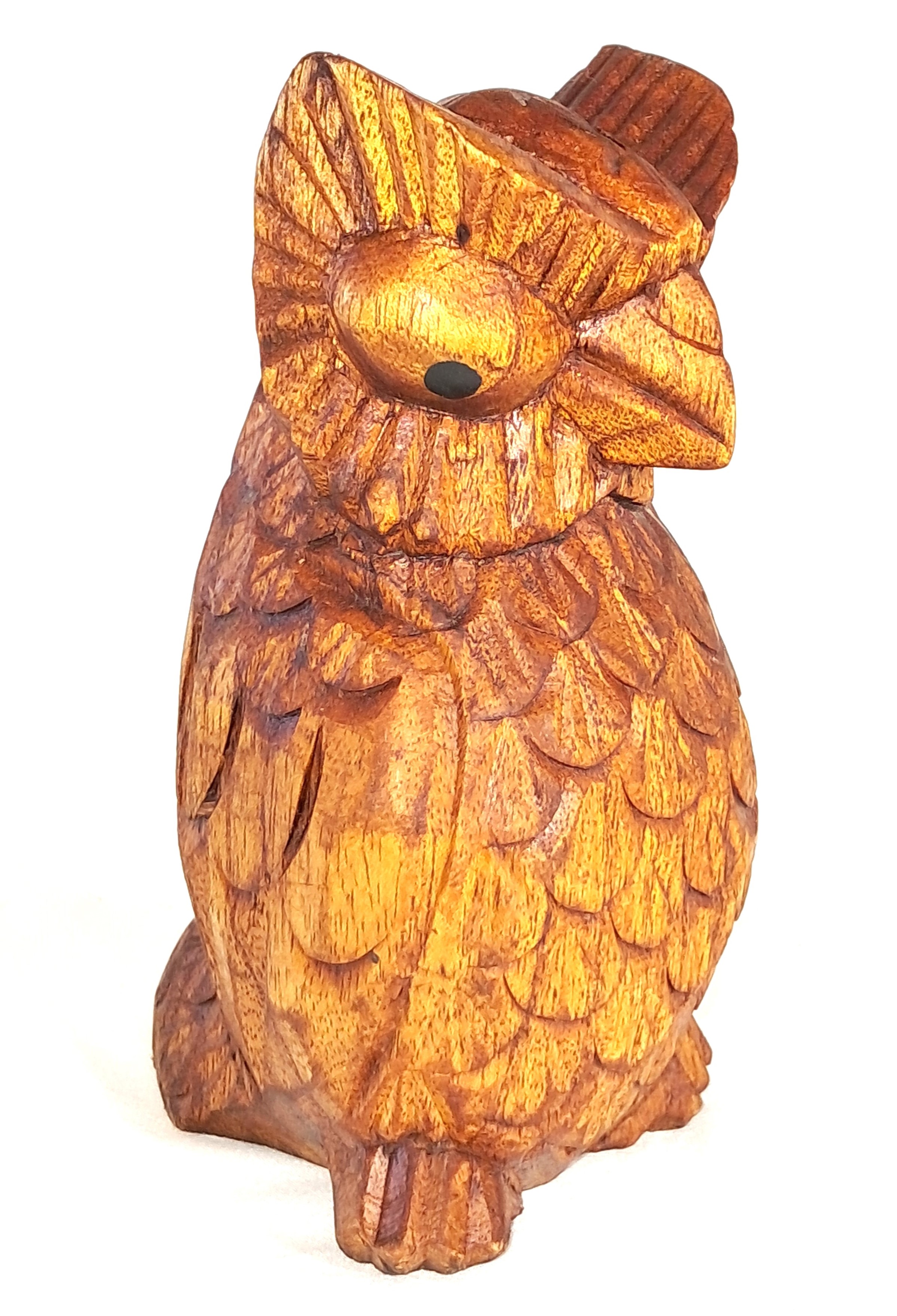 Owl wood carving (#owlRjng6)