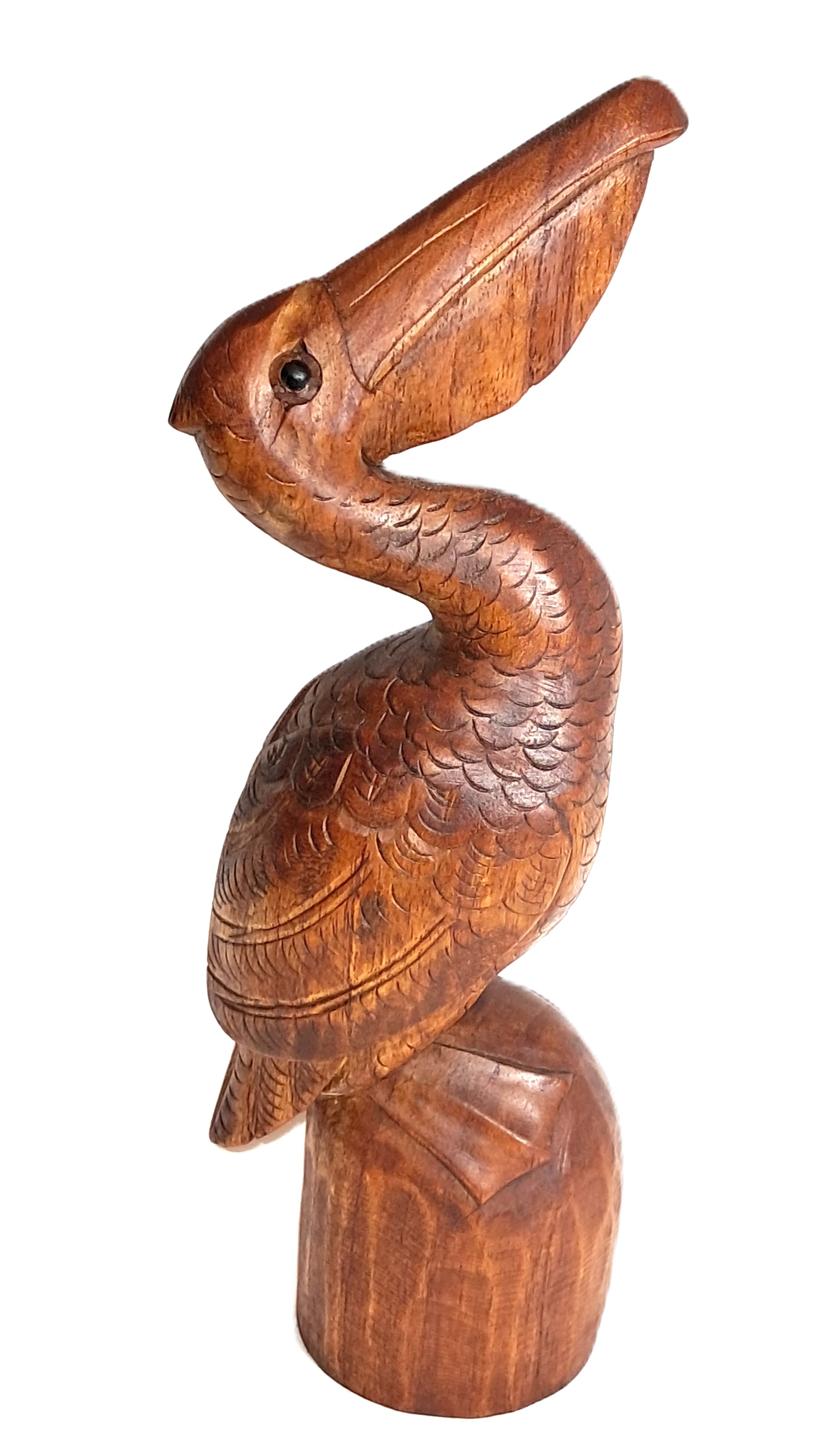 Pelican wood carving (#plkBLu12)