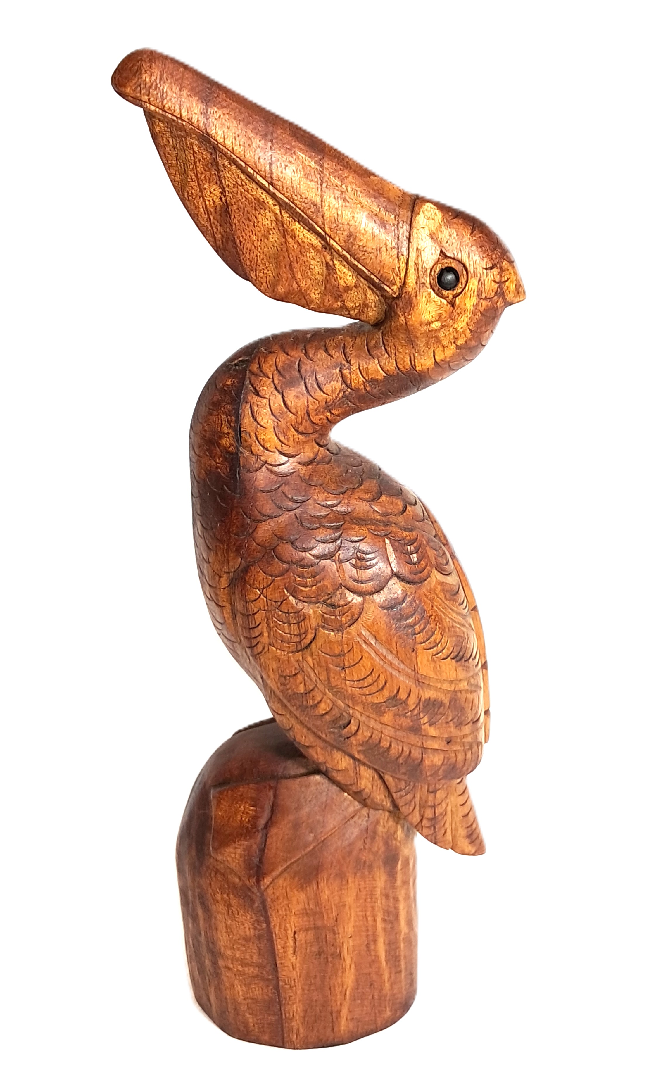 Pelican wood carving (#plkBLu12)