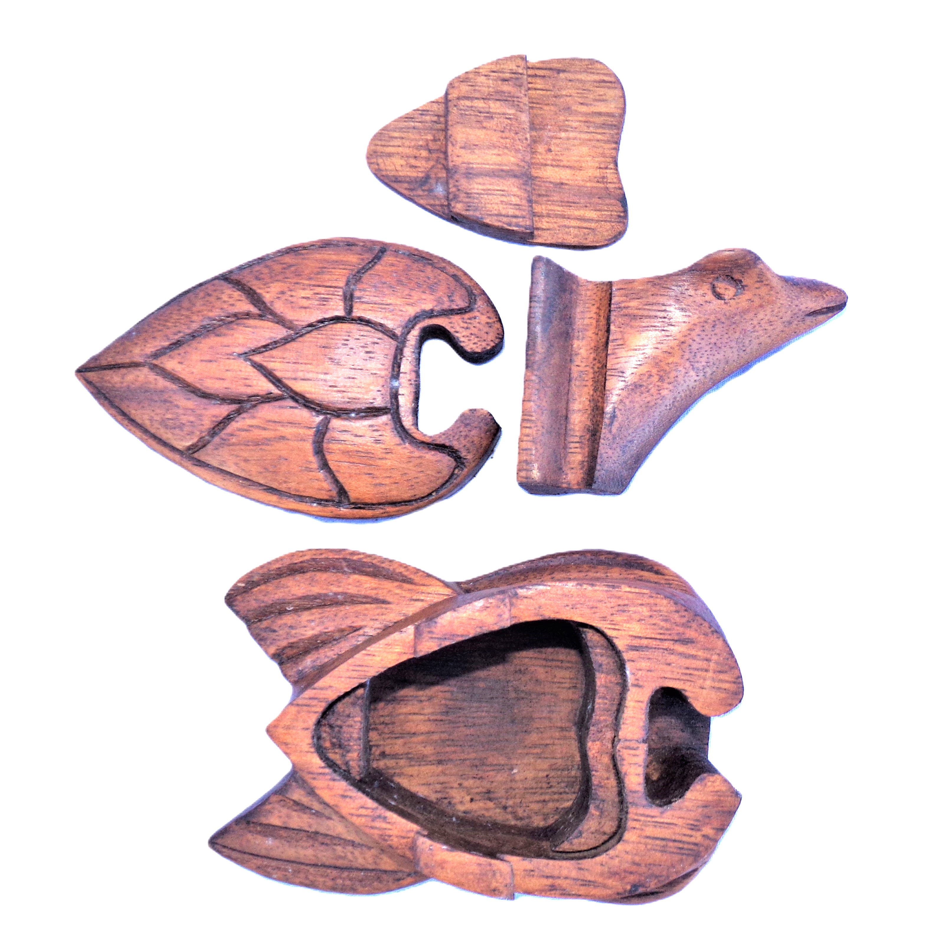 Turtle puzzle jewelry box wood carving (bxTrtLkF)