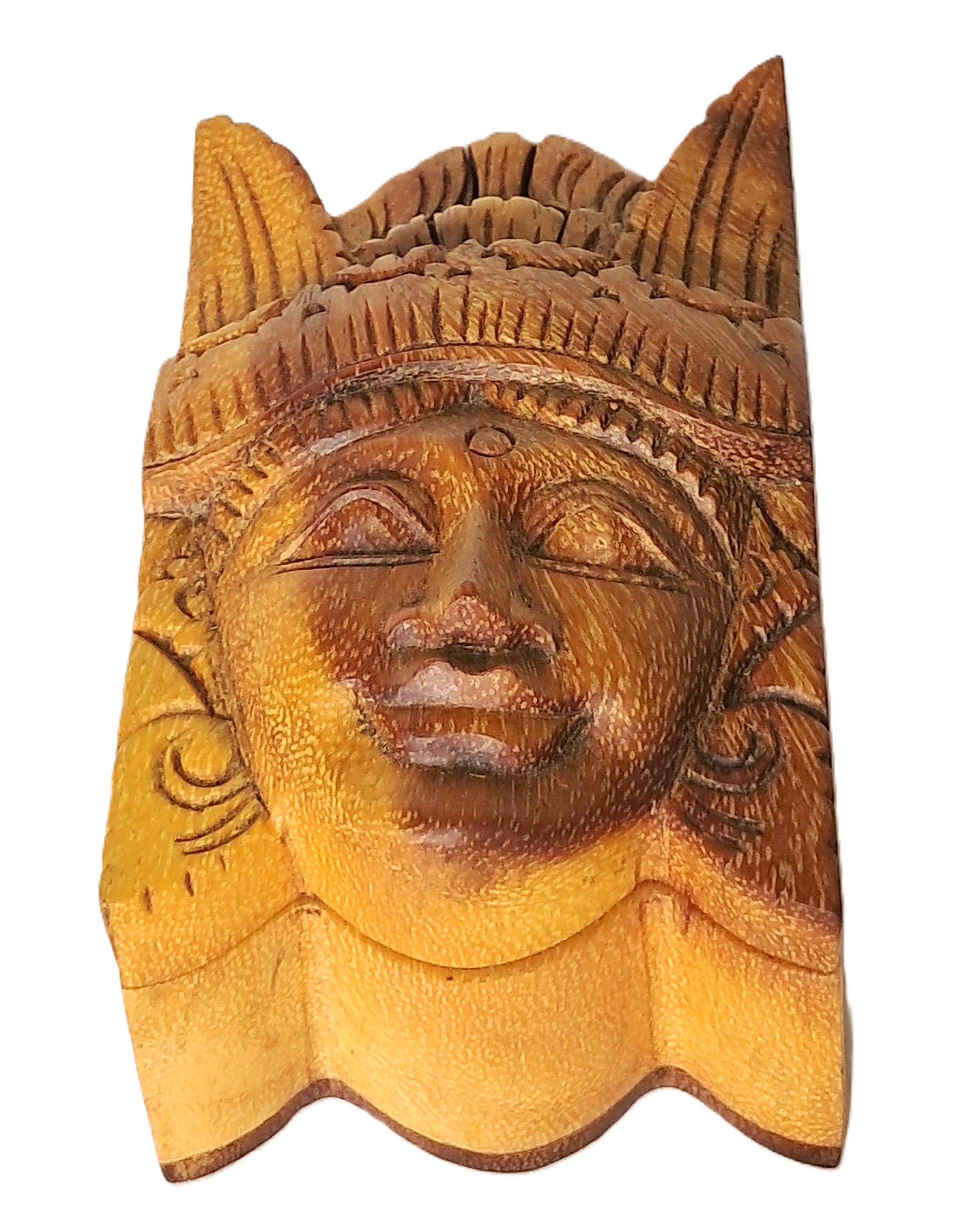 Princess puzzle jewelry box wood carving (bxPrnc)