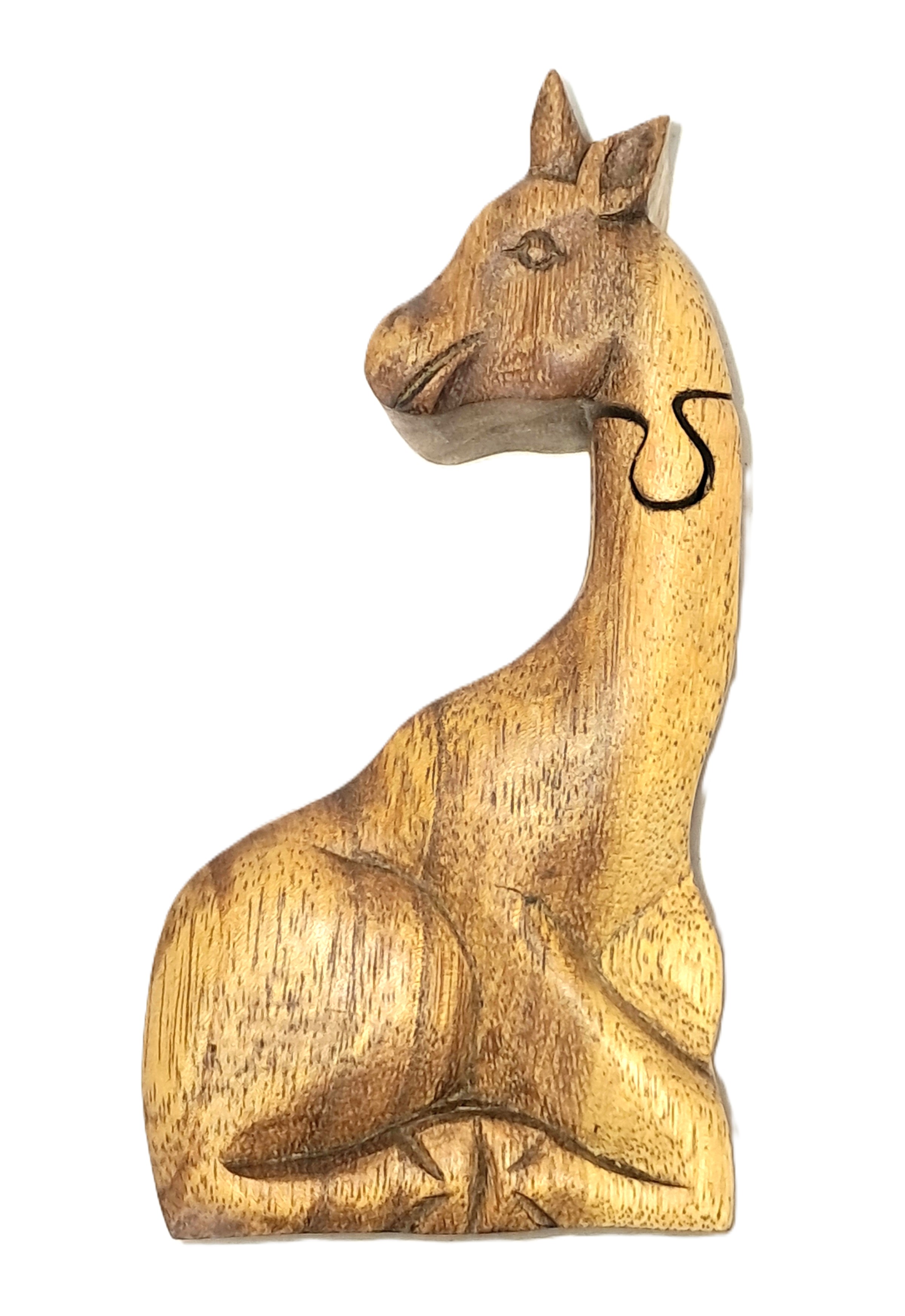 Giraffe puzzle jewelry box wood carving (bxGrf)