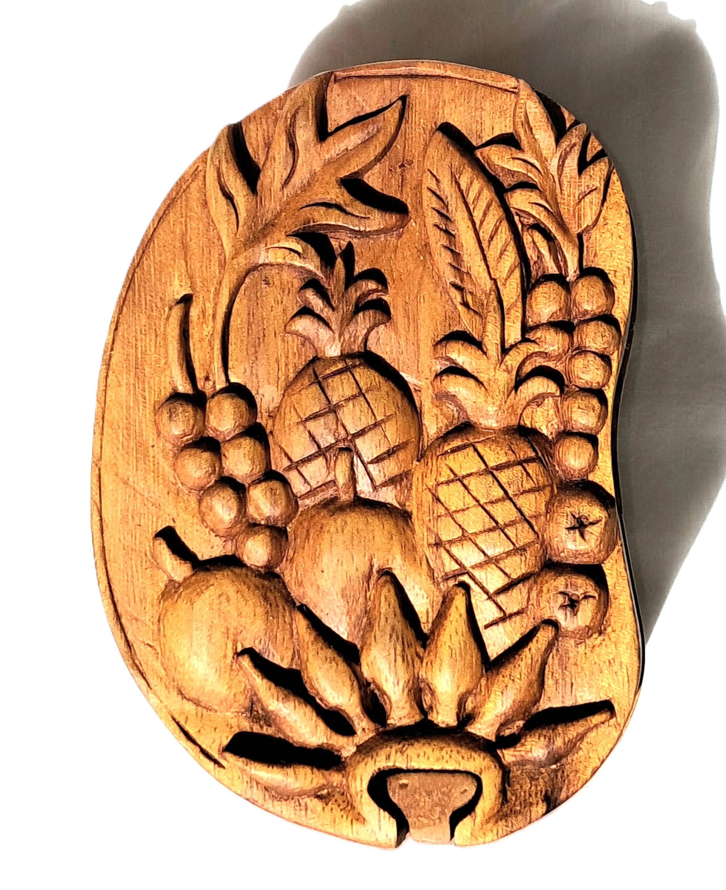 Fruit puzzle jewelry box, wood carving (bxRct5.5)