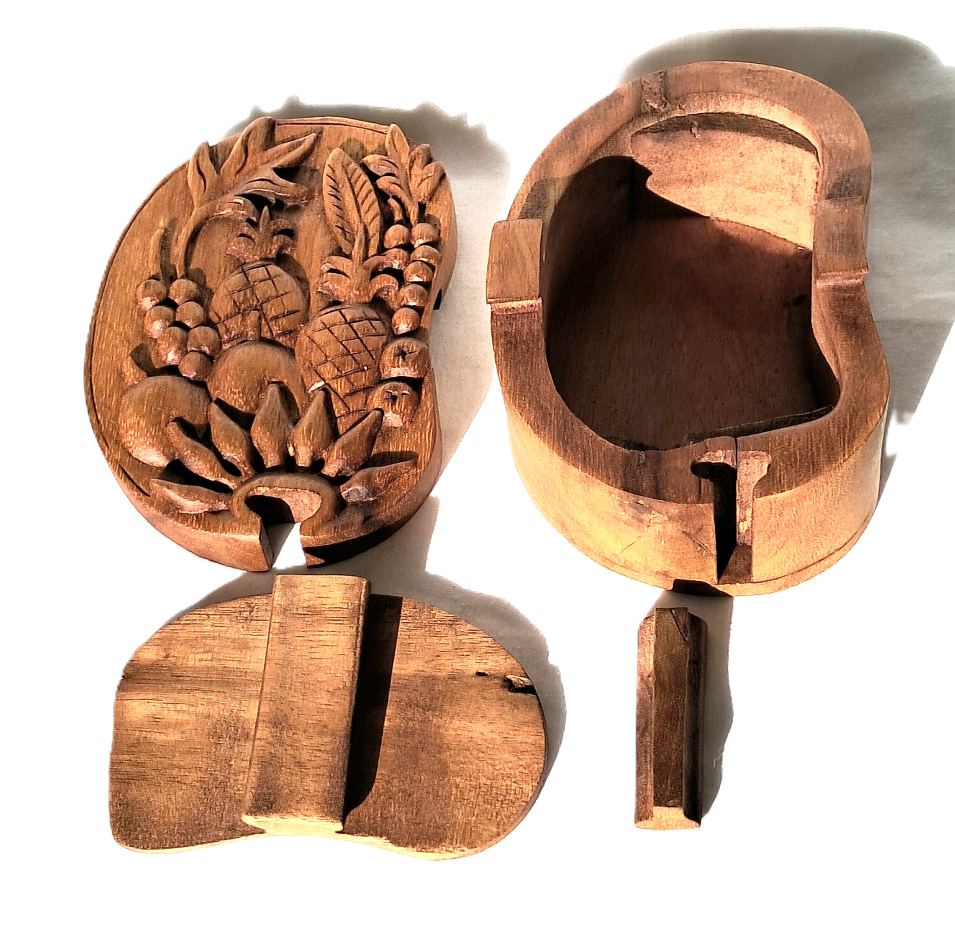 Fruit puzzle jewelry box, wood carving (bxRct5.5)