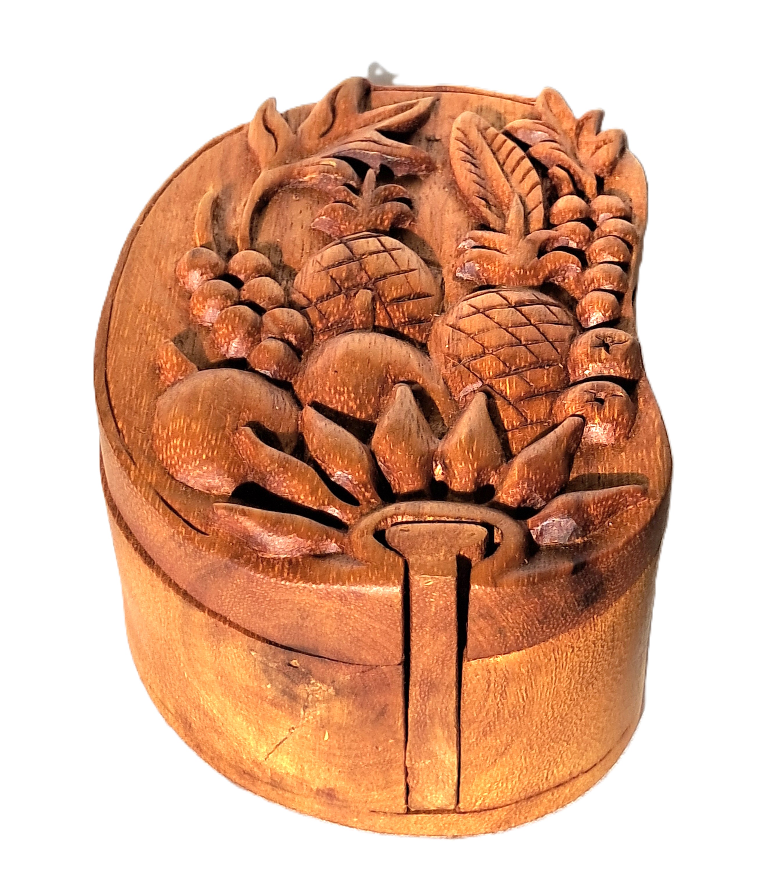 Fruit puzzle jewelry box, wood carving (bxRct5.5)