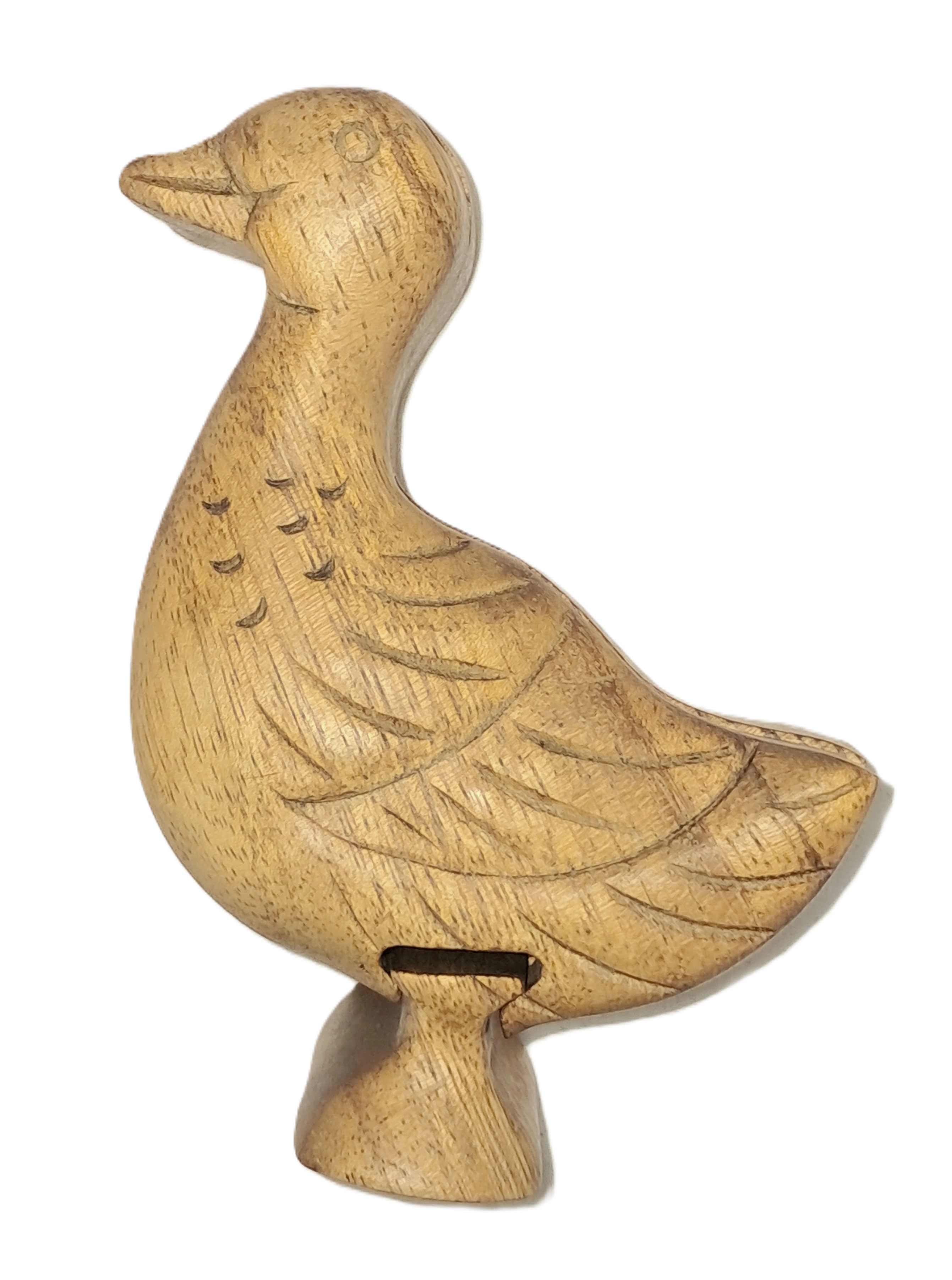 Duck puzzle jewelry box, wood carving