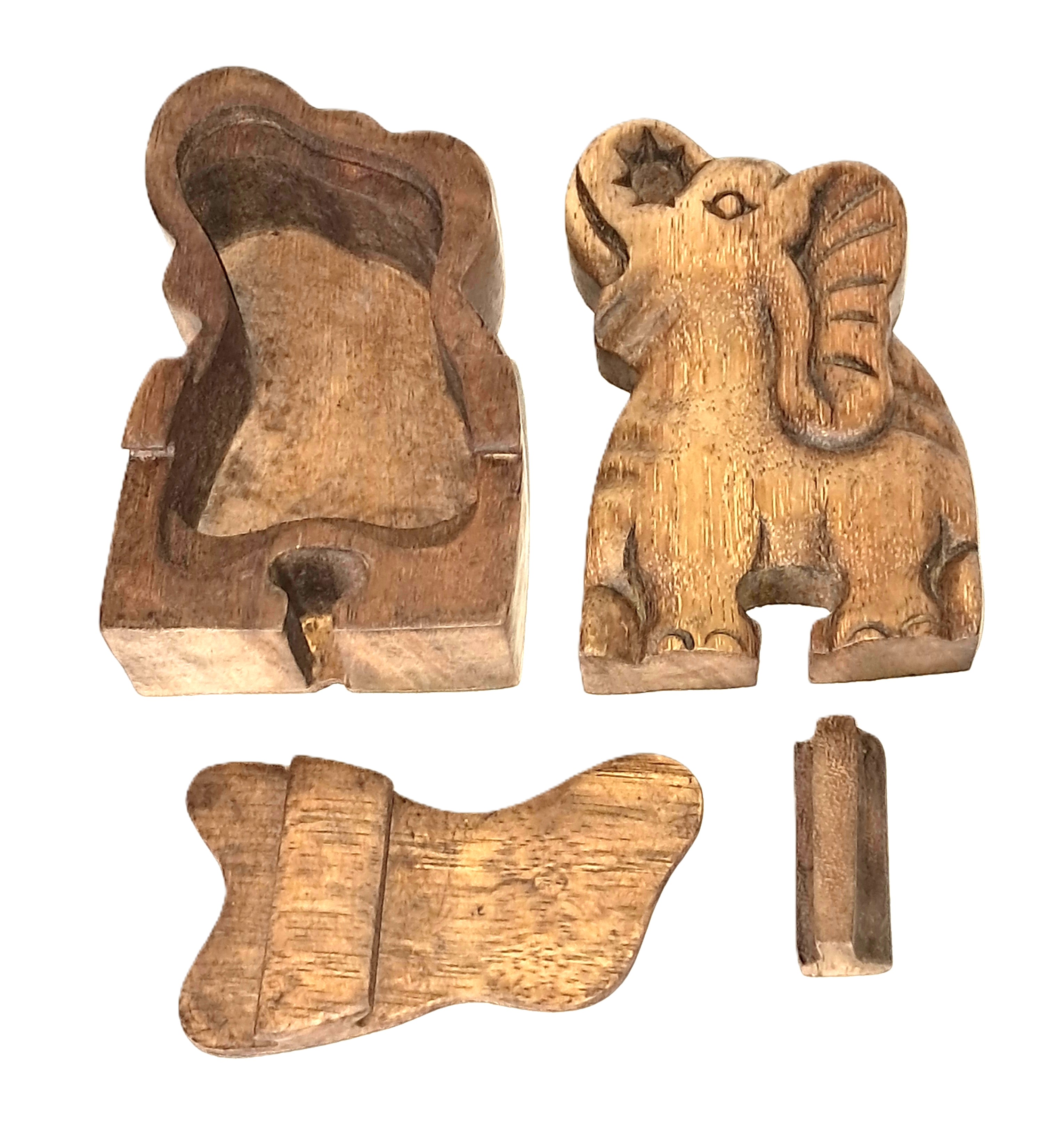 elephant , puzzle jewelry box (#bxElfV)