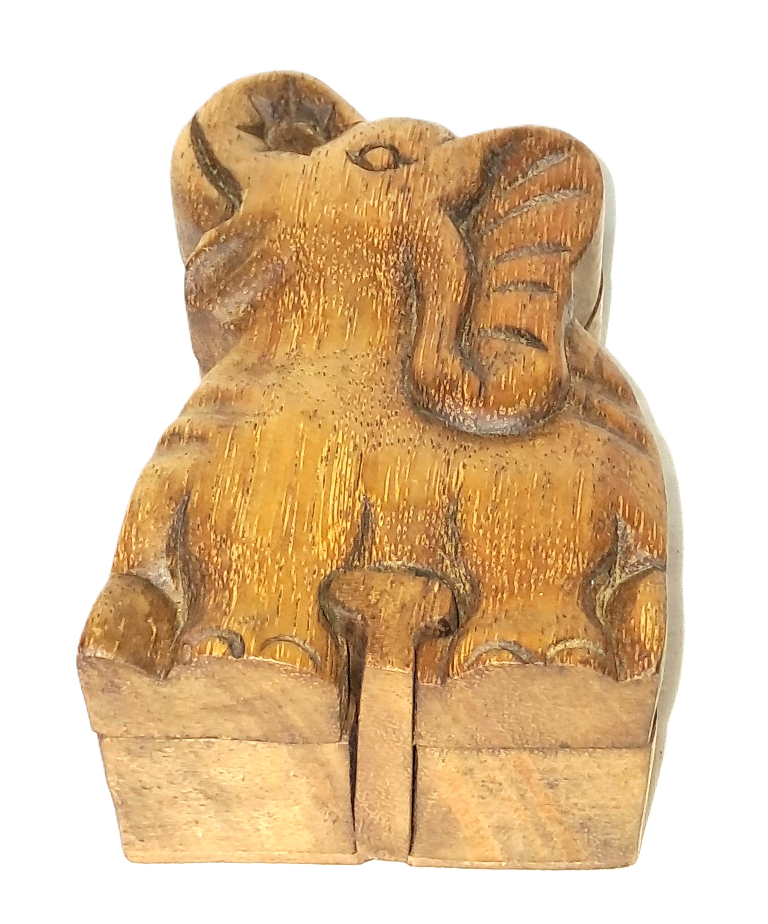 elephant , puzzle jewelry box (#bxElfV)