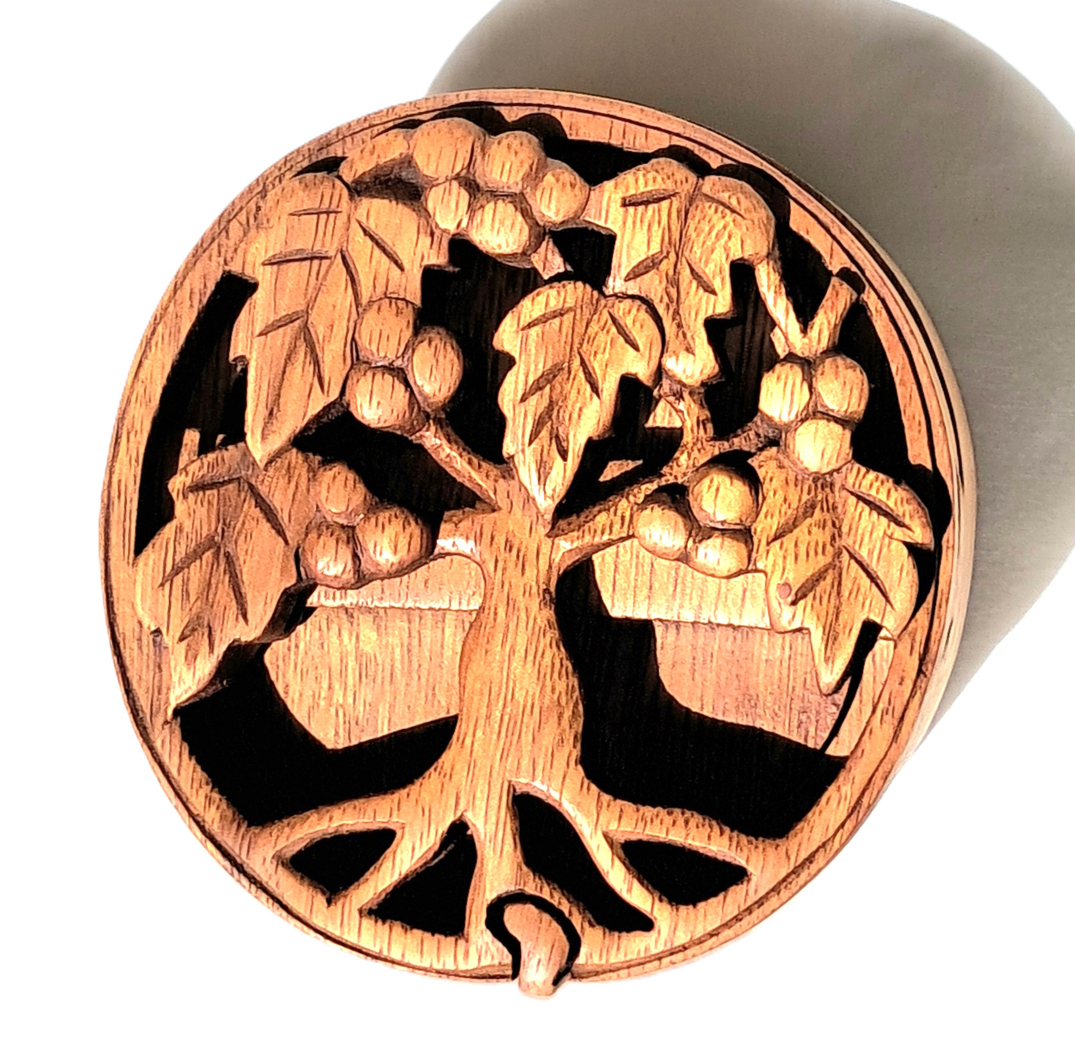 tree-of-life puzzle jewelry box, wood carving.