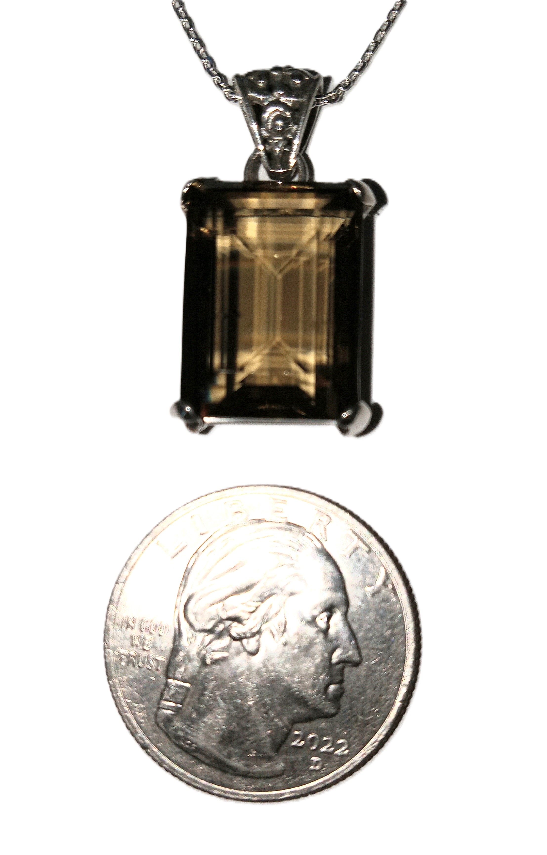 Swarovski pendant set in sterling silver.