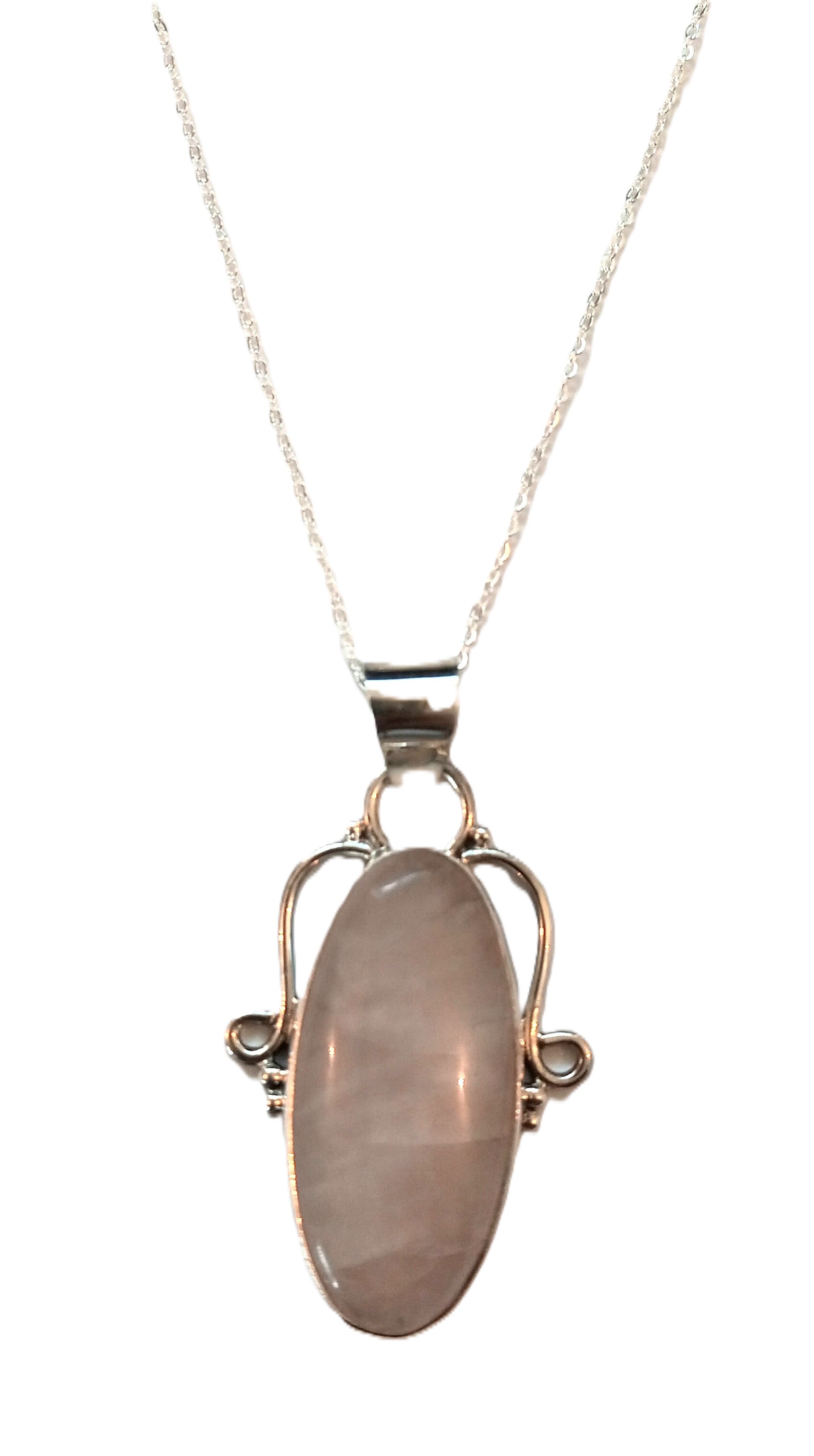 Agate pendant in sterling silver (pnk).