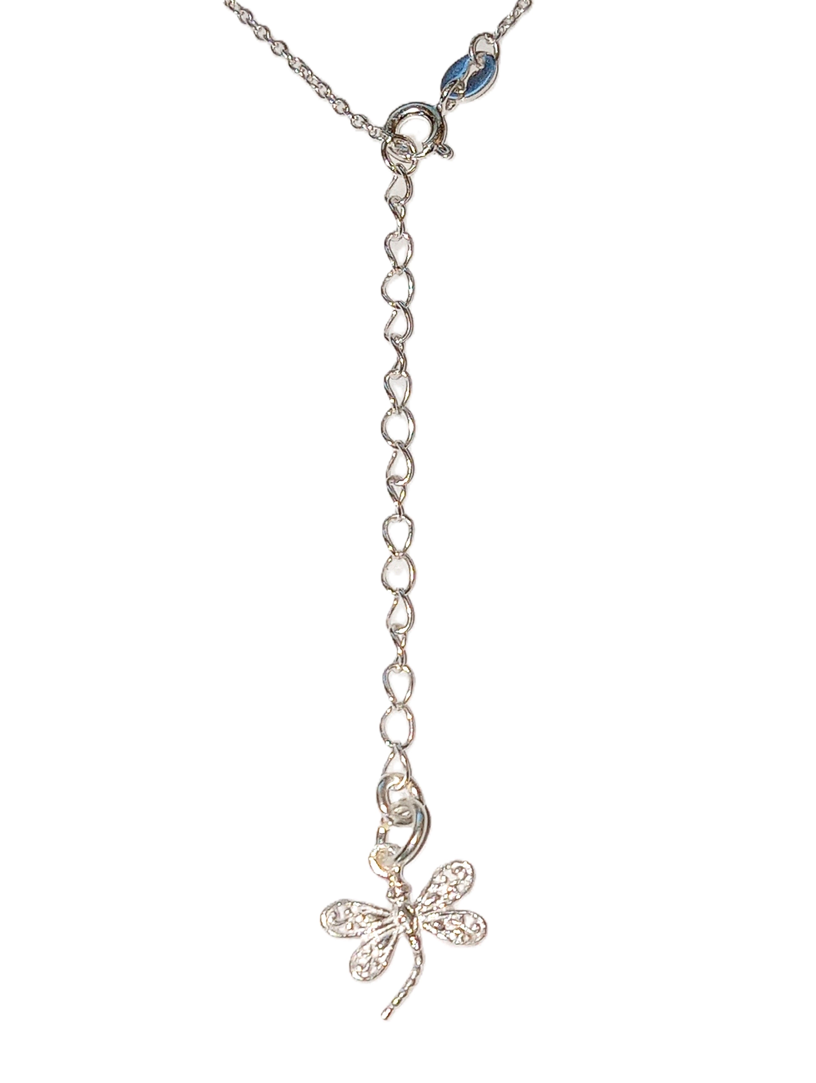 Blue Lace pendant in sterling silver.