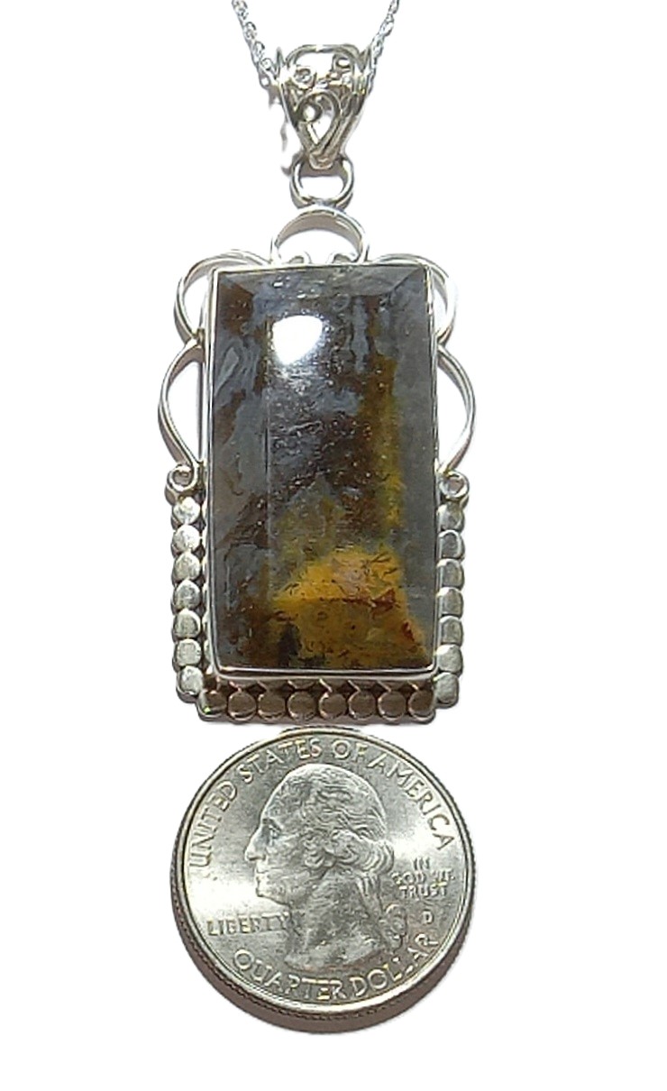 Agate pendant in sterling silver (rctV)