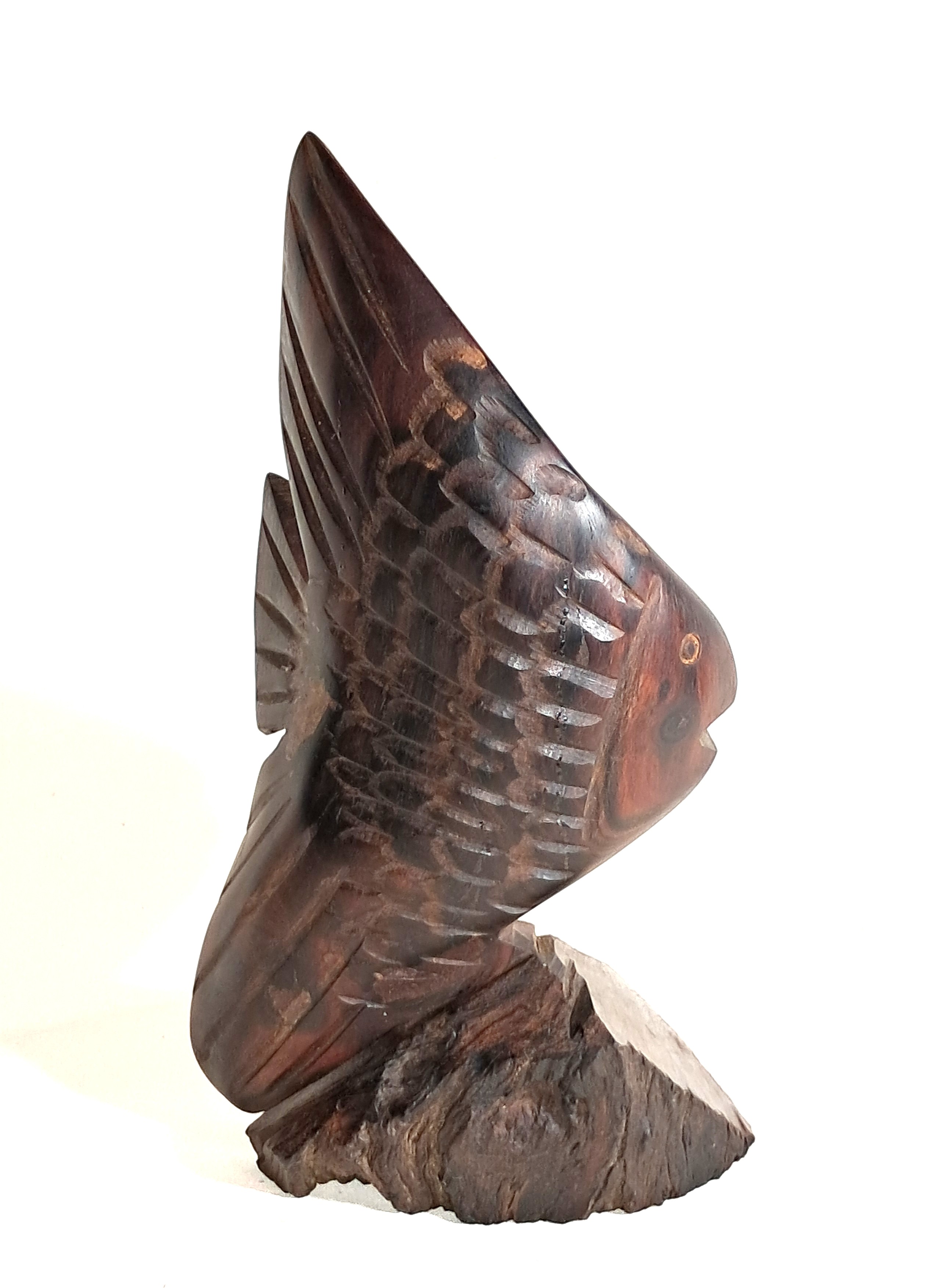 Ironwood angelfish sculpture.