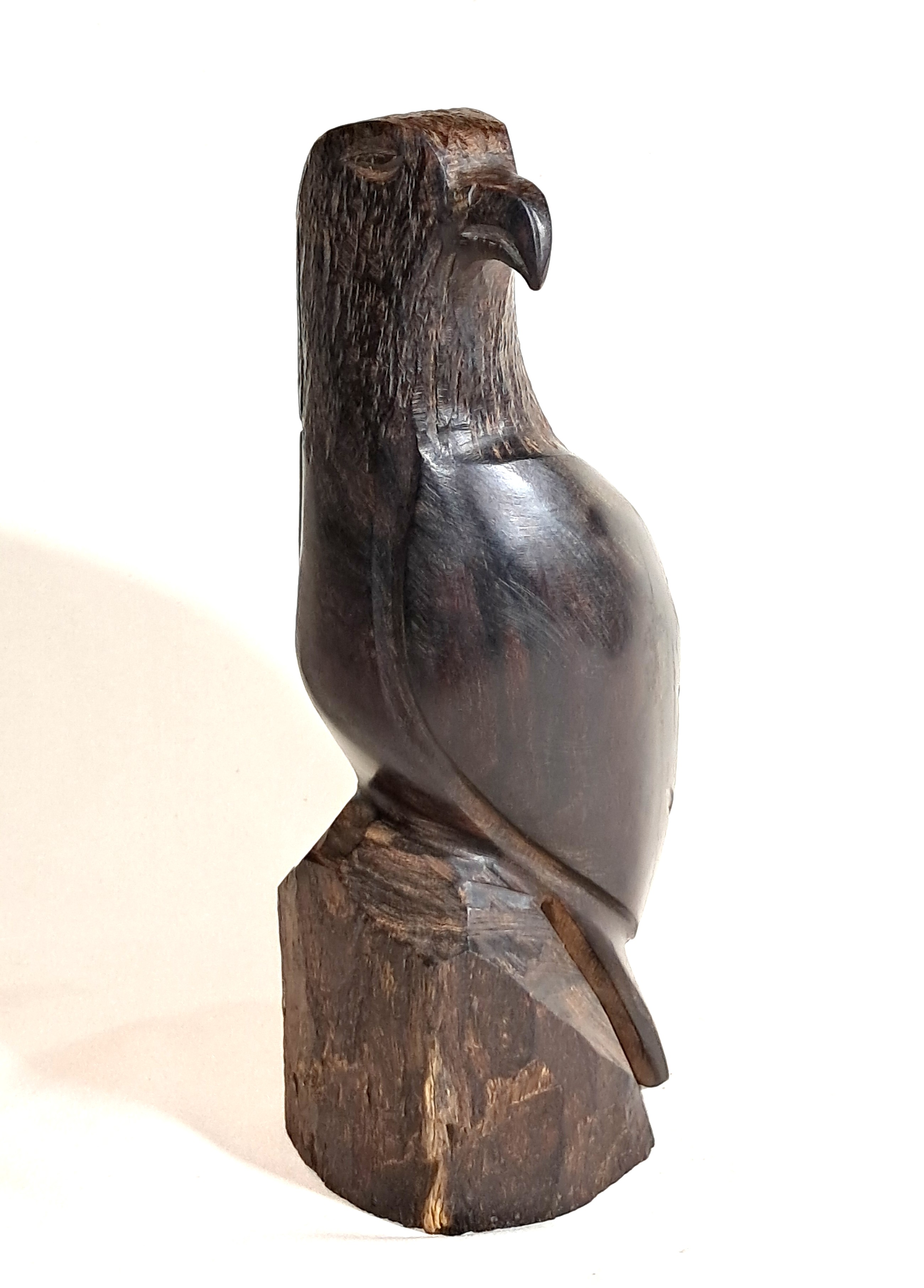 Ironwood eagle sculpture.