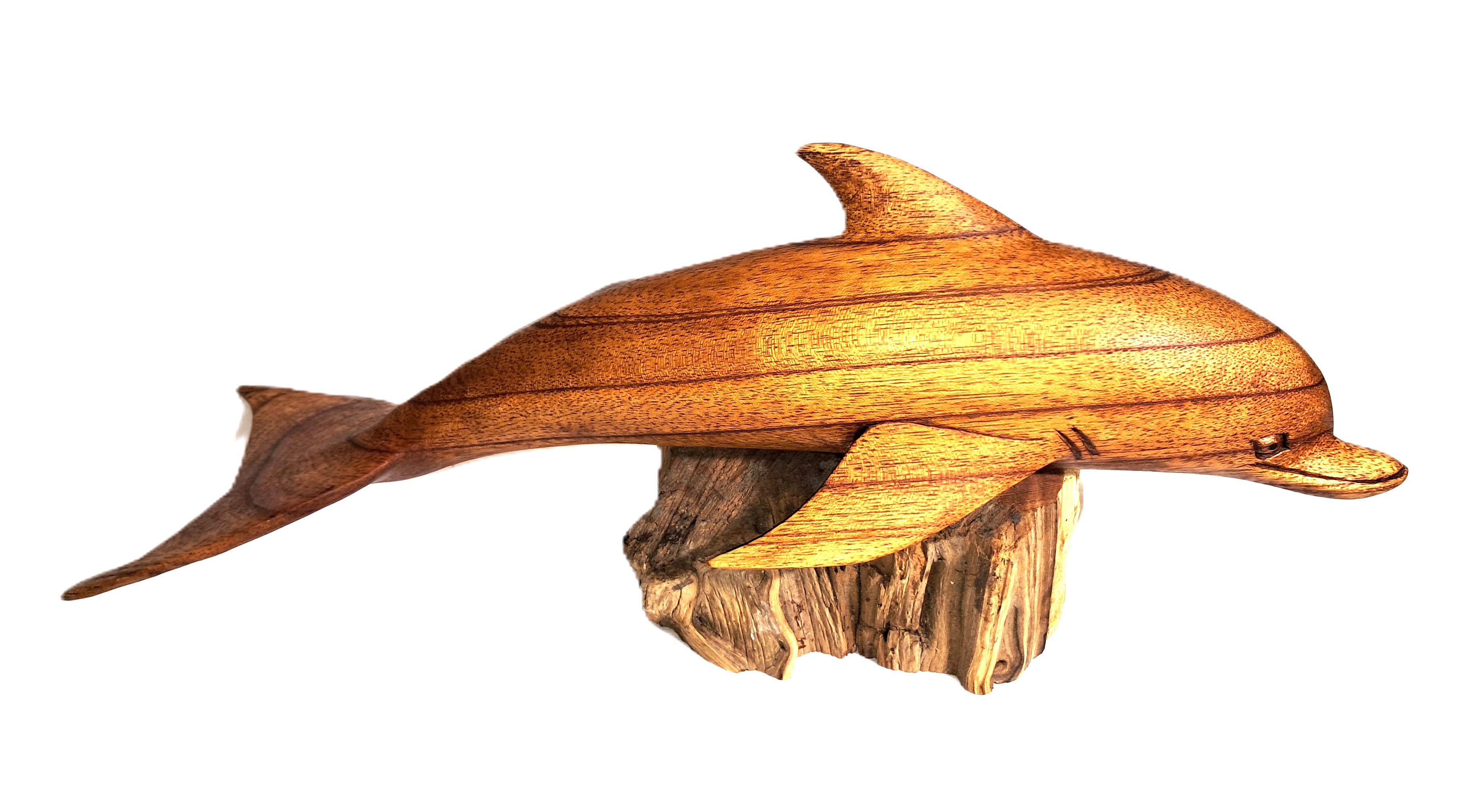 Dolphin wood carving (dlfH17).