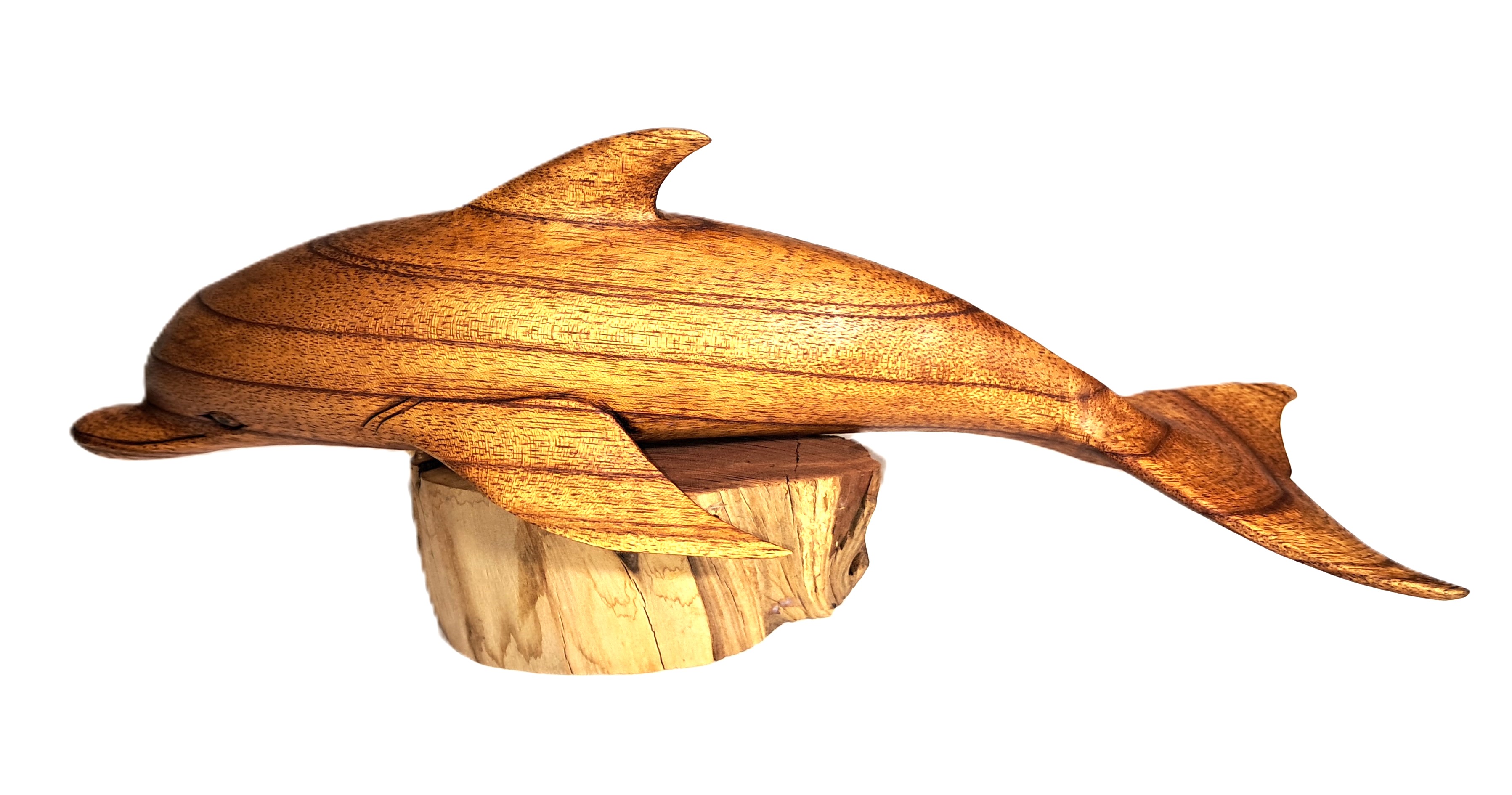 Dolphin wood carving (dlfH17).