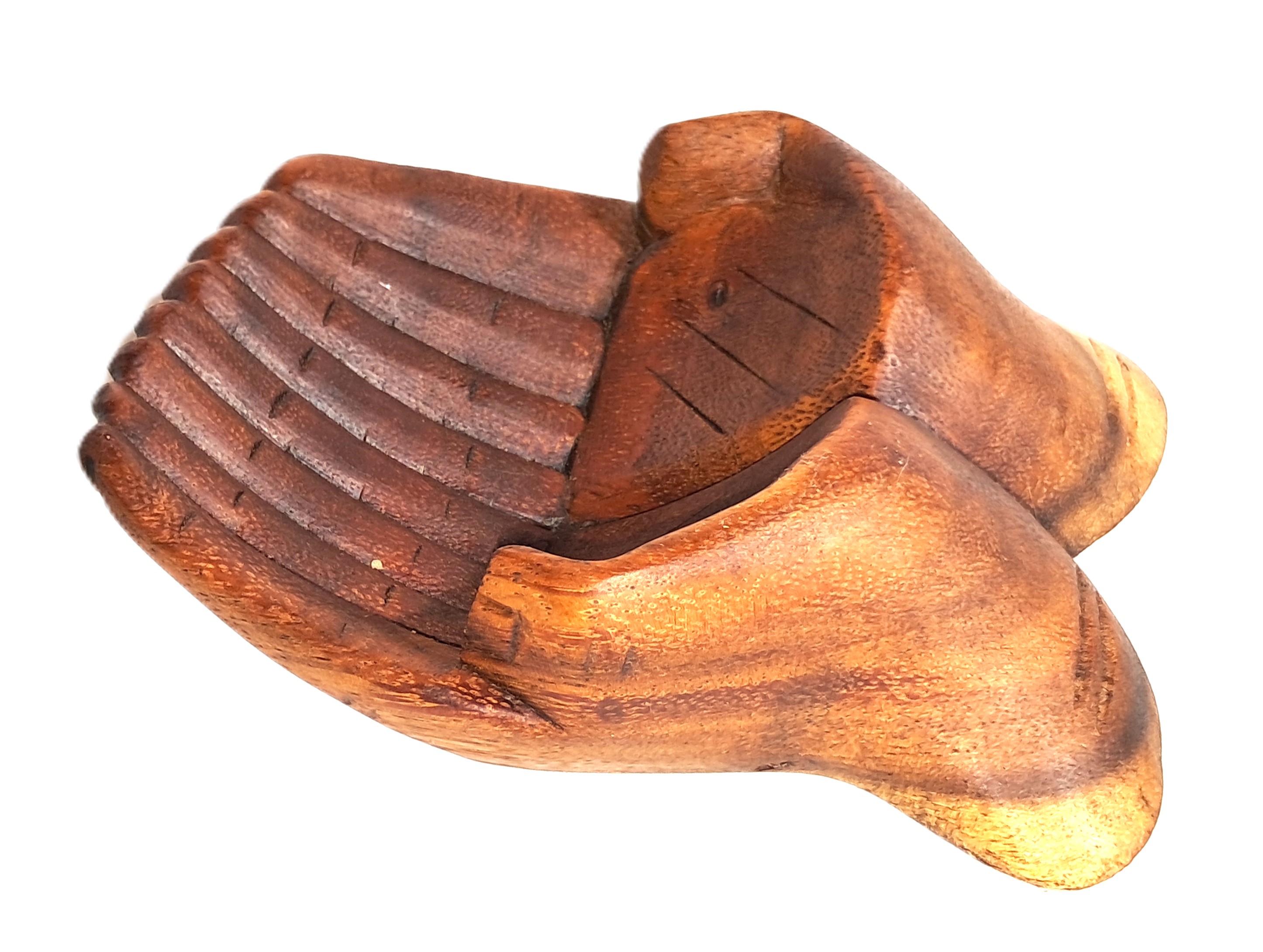 Hands bowl, wood sculpture (hnds6)