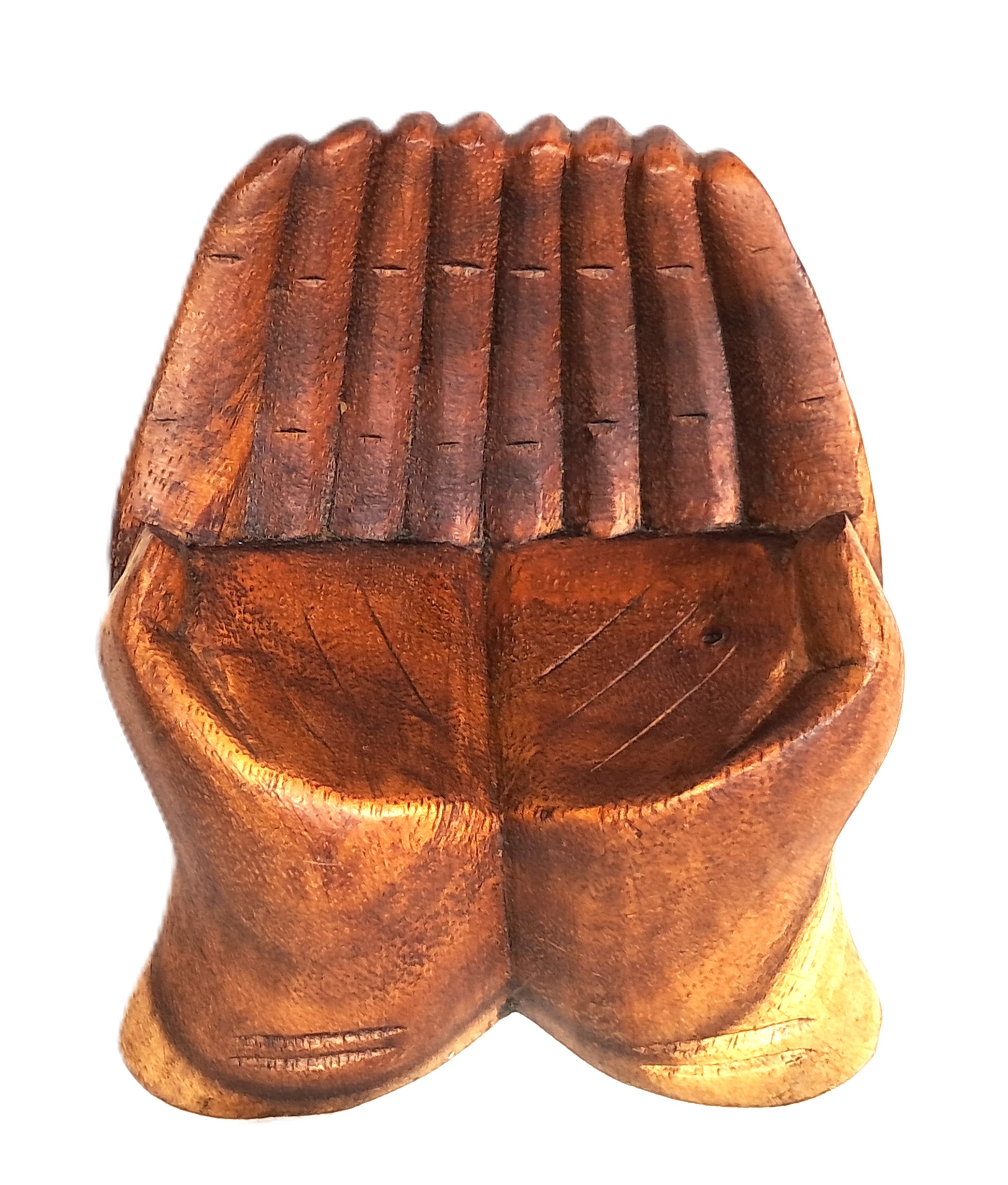Hands bowl, wood sculpture (hnds6)