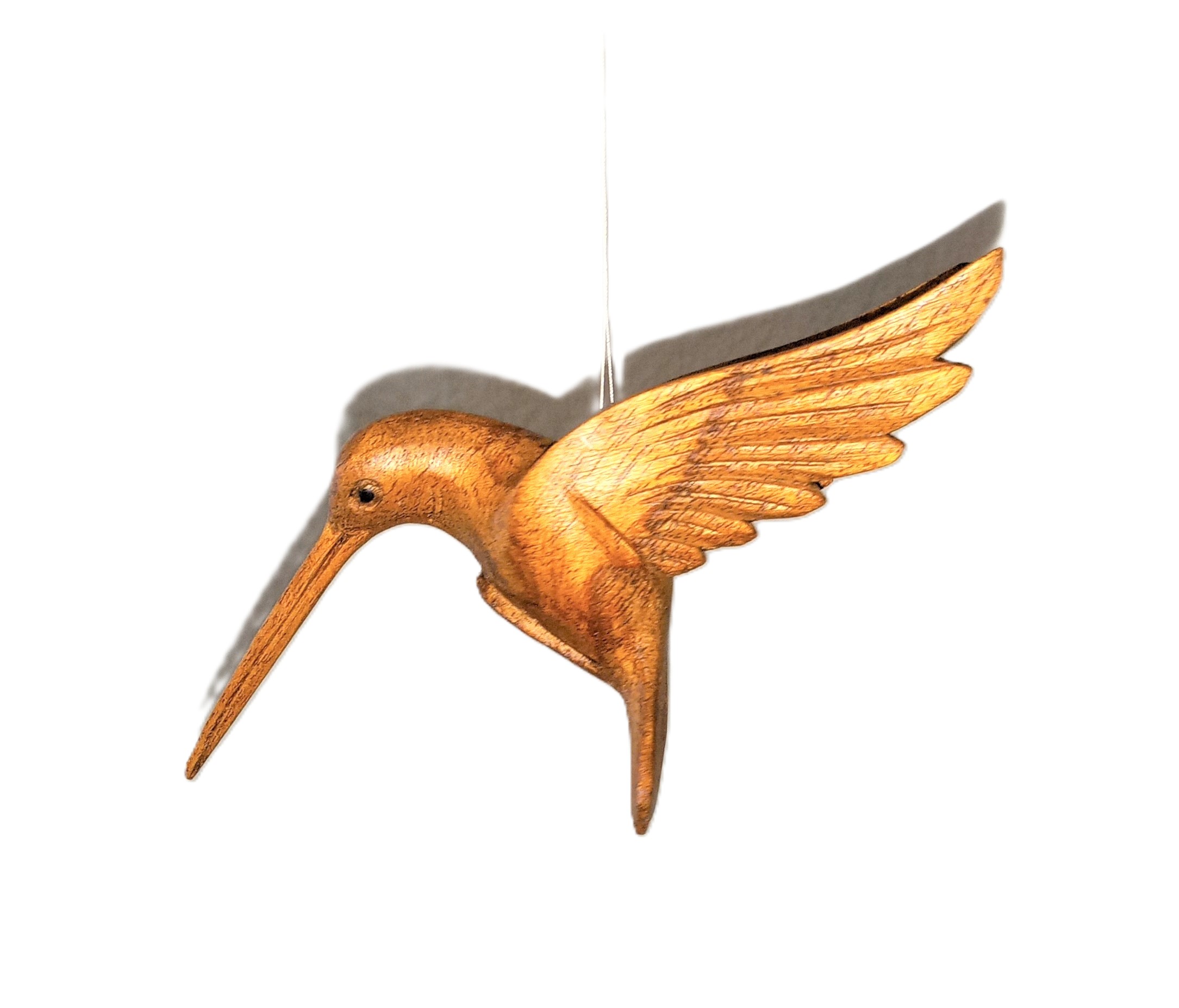 Hummingbird wood carving.
