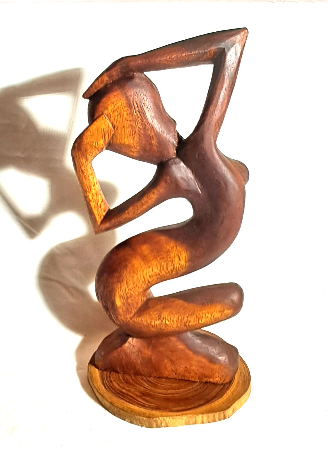 Sexy woman, wood carving.