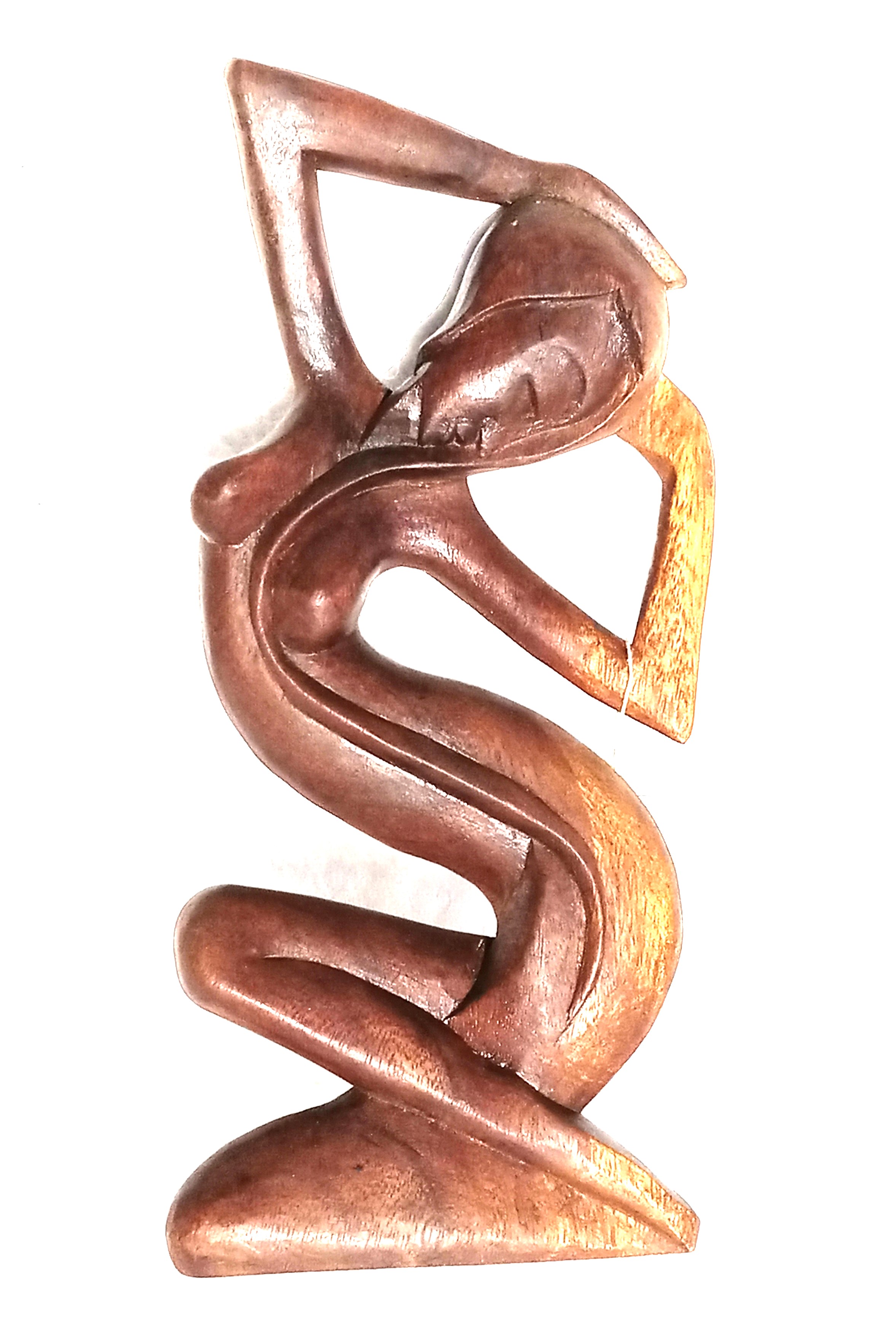 Sexy woman, wood carving.