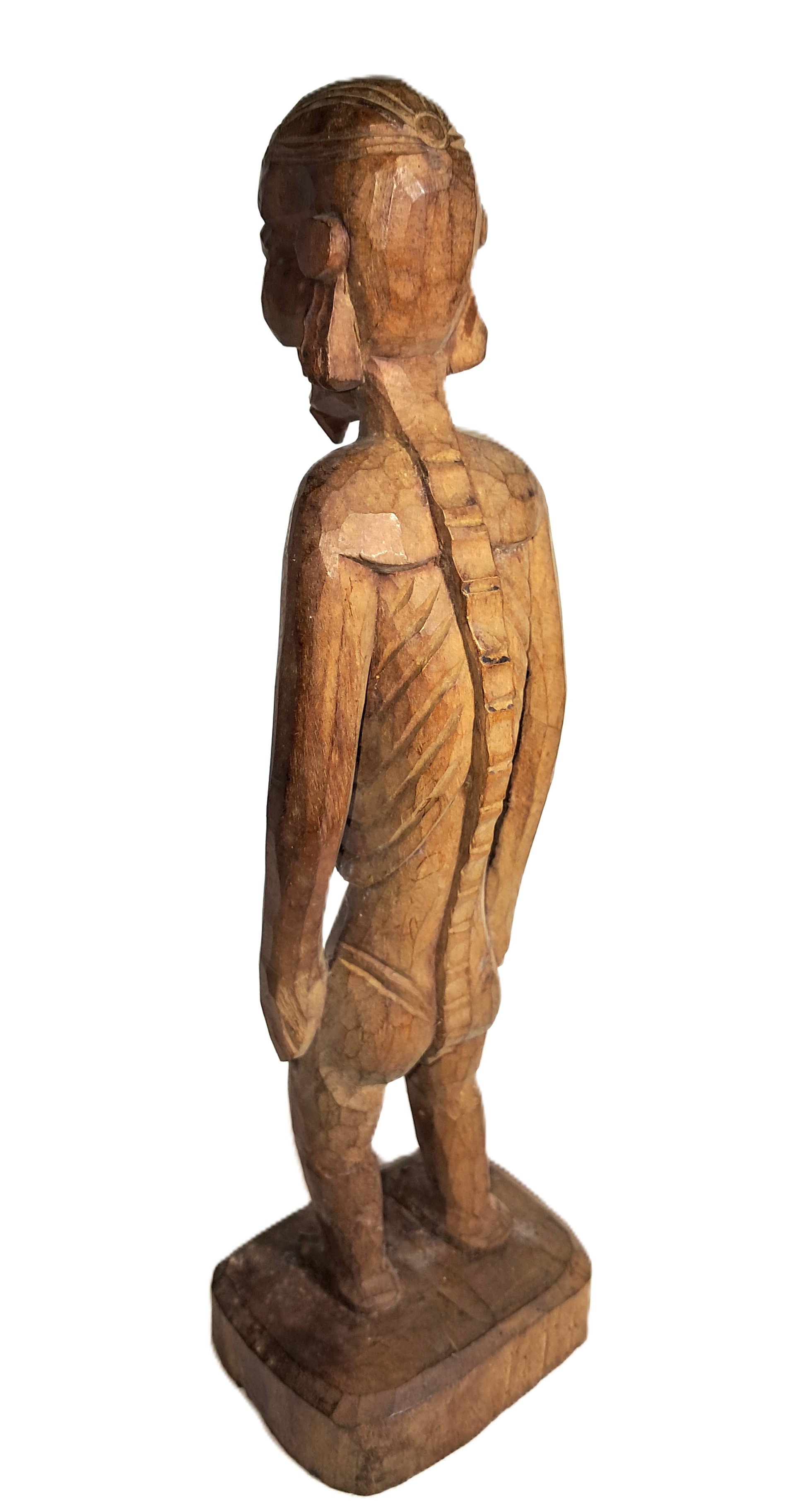 Shaman, medicine man, wood carving.