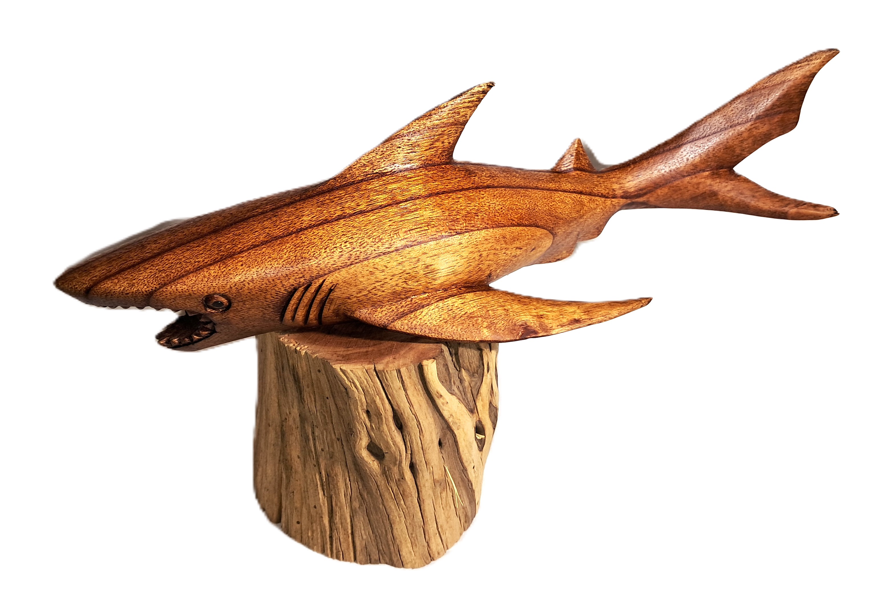 Shark wood carving (shrk16).