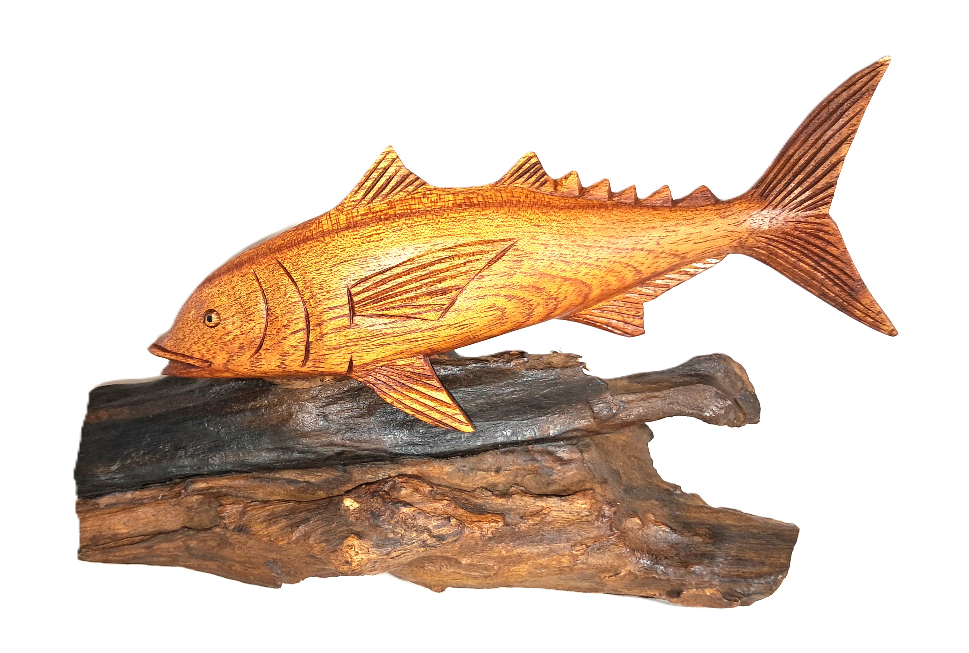 Tuna wood carving.