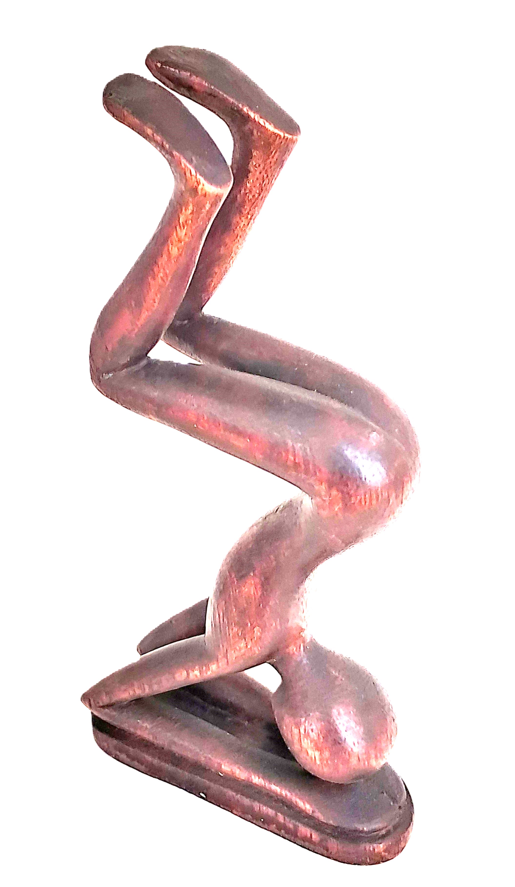 Yoga exercise, wood carving (knes)