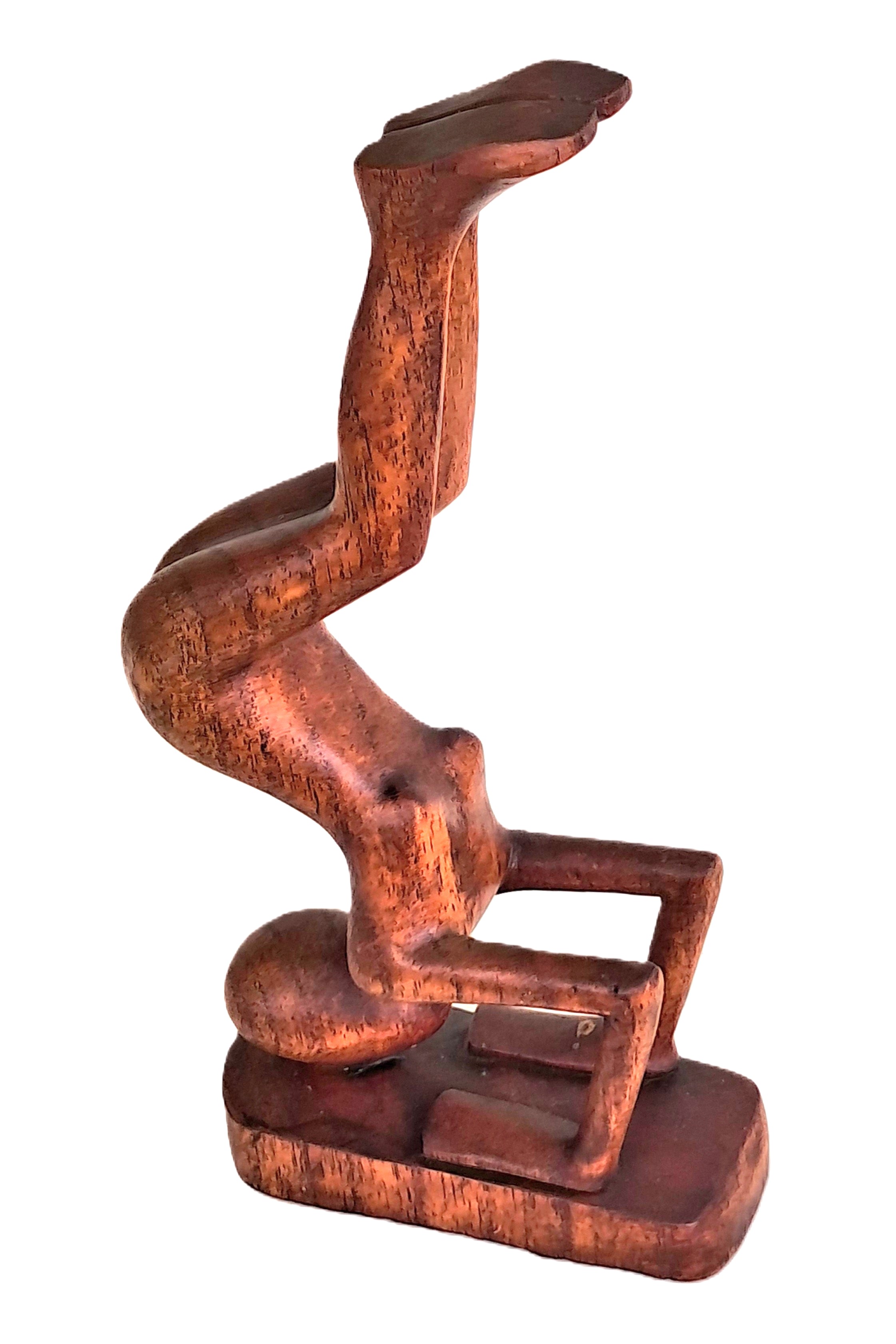 Yoga exercise, wood carving (lbo)