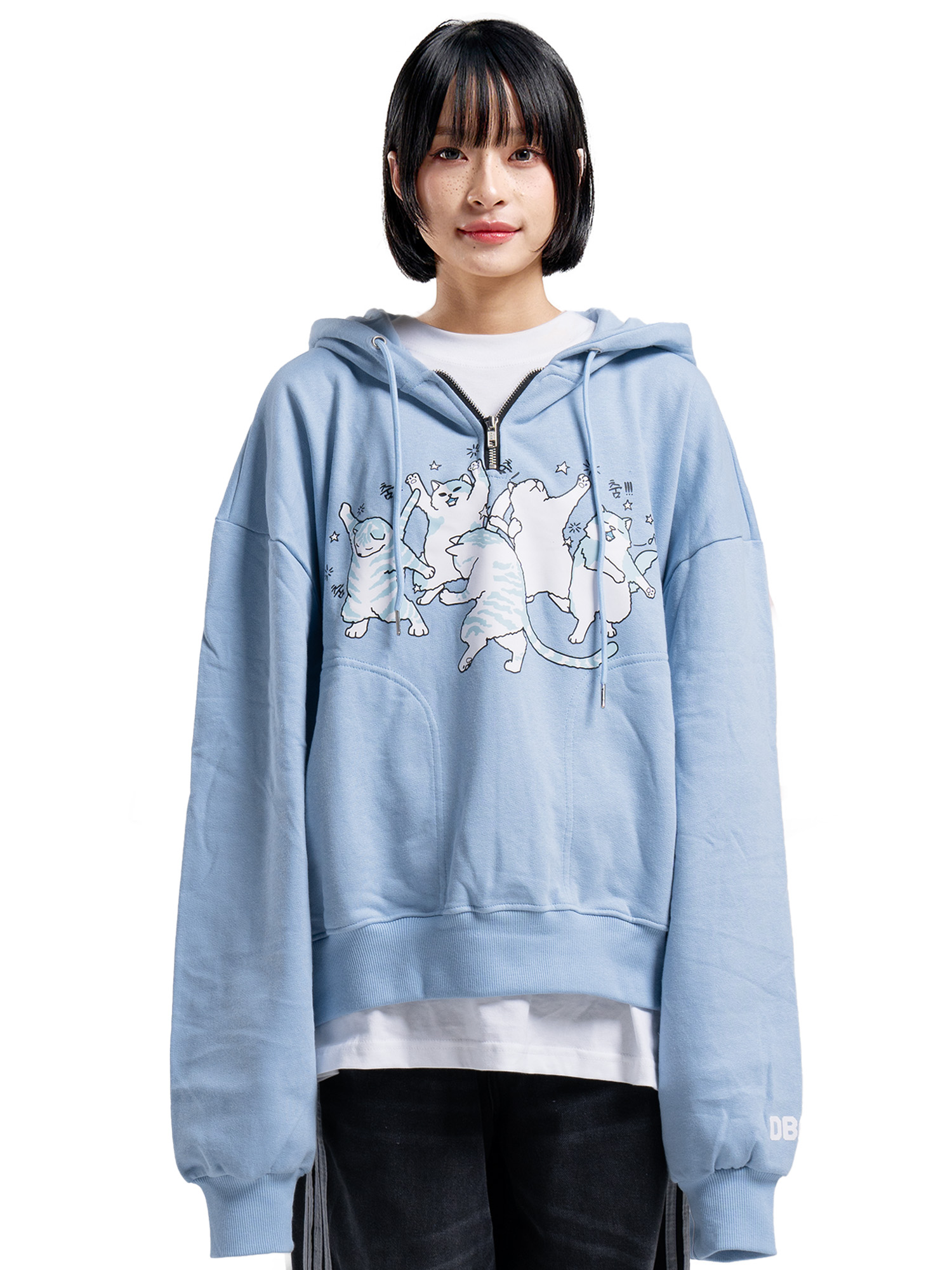 Blue Illustrated Hoodie