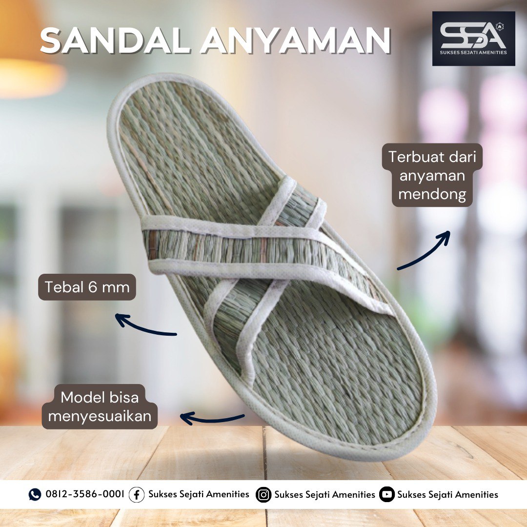 souvenir anyaman sandal