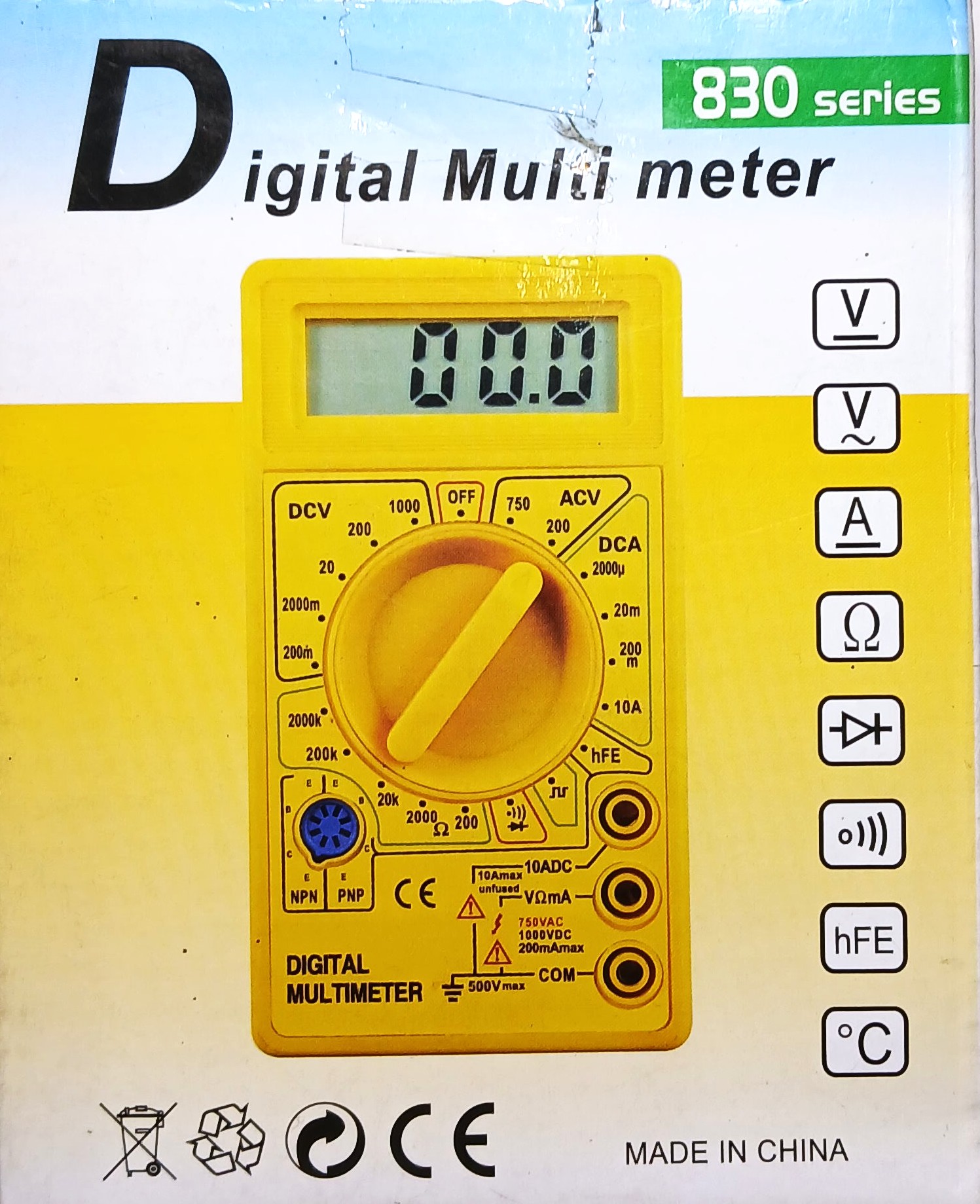 Digital Multimeter 830 Series Yellow