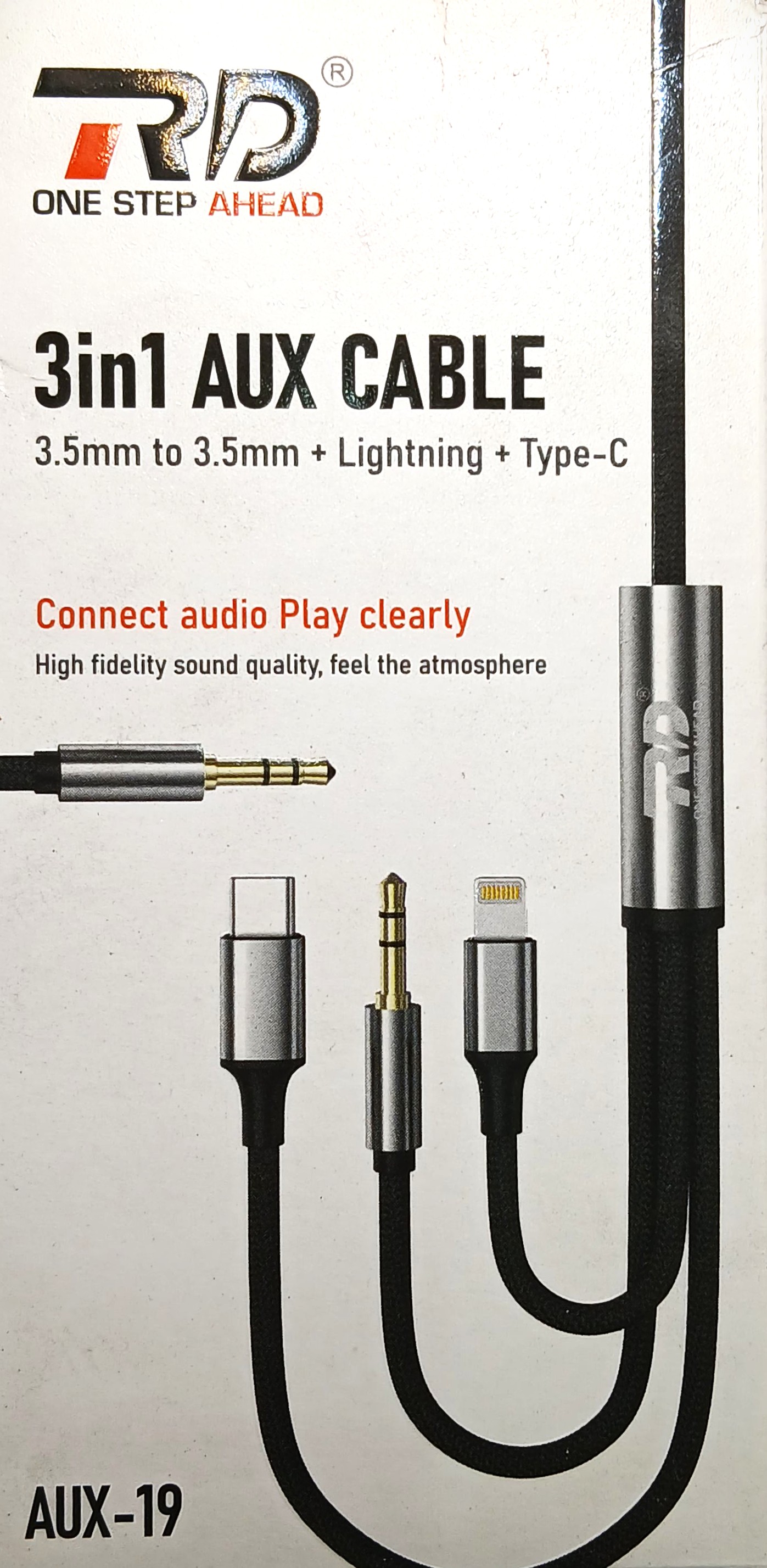RD 3 in 1 AUX Cable