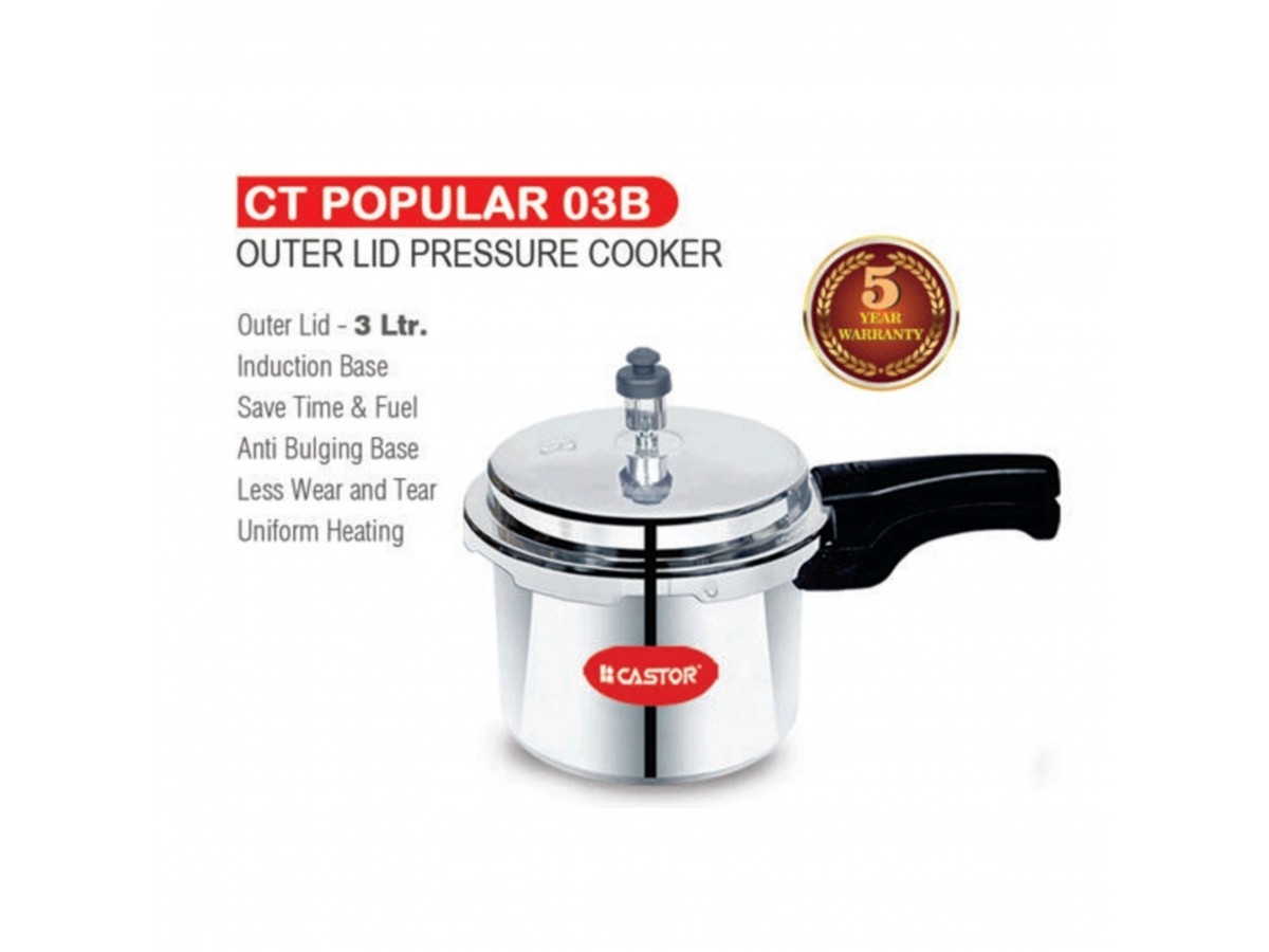 CASTOR ALUMINIUM PRESSURE COOKER 3L