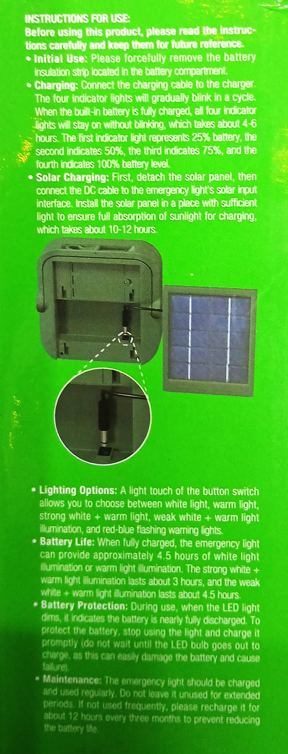 DURATION POWER - SOLAR FLOOD LIGHT 