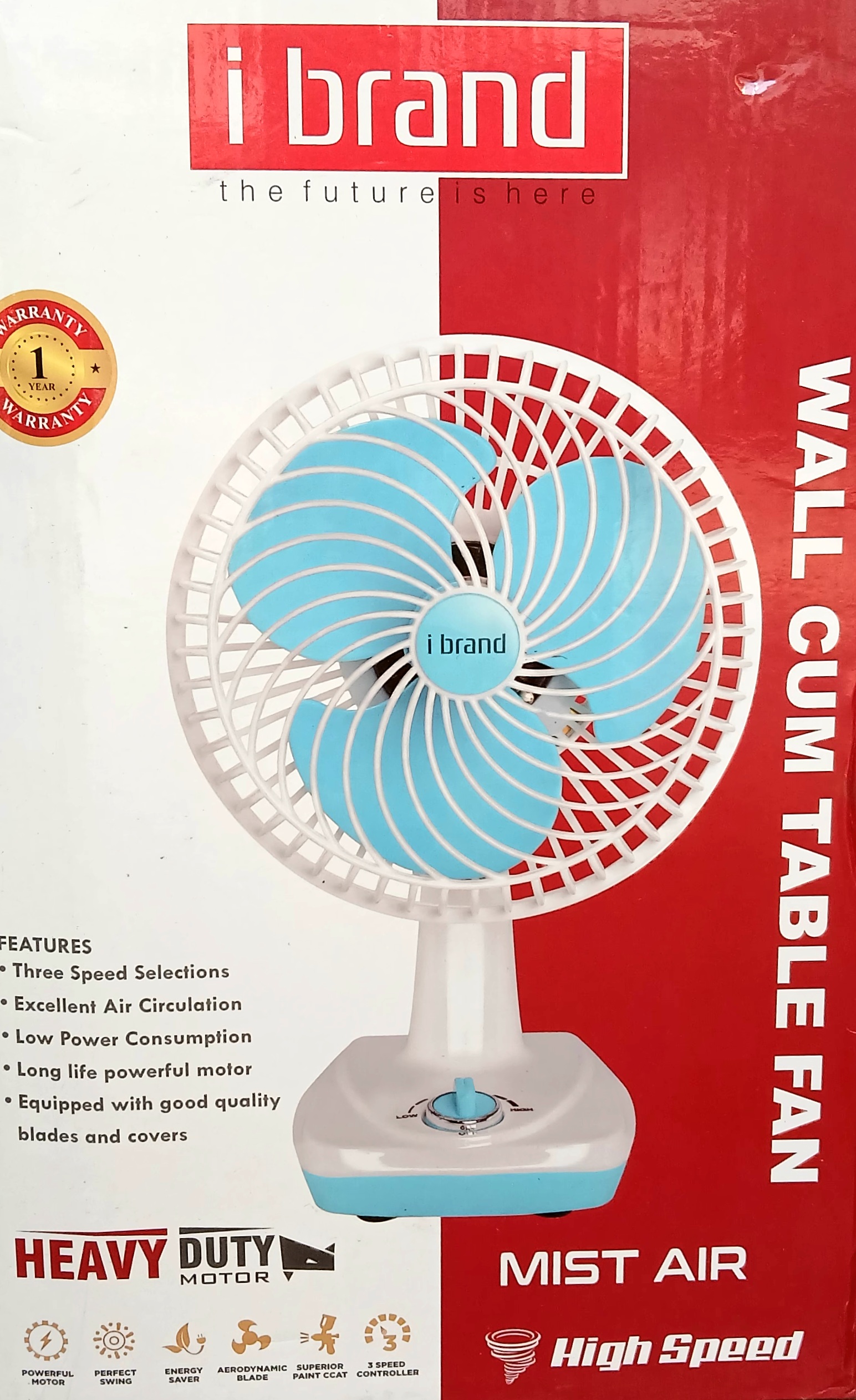 i brand Wall Cum Table Fan