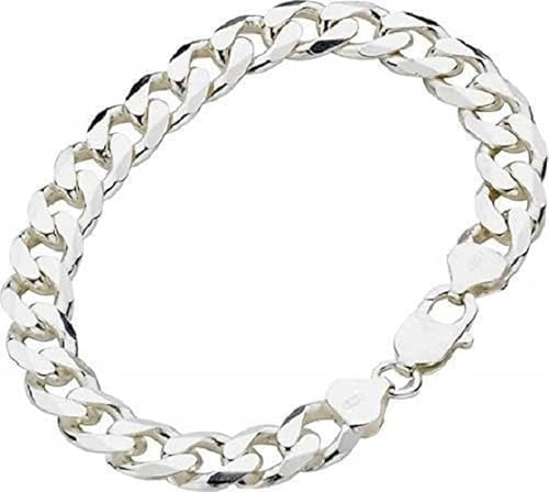 SWARN SILVER 925 Sterling Silver Curb Bracelet For Mens & Boys | Gift For Mens & Boys | With Certificate Of Authenticity