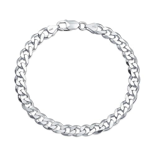 SWARN SILVER 925 Sterling Silver Curb Bracelet For Mens & Boys | Gift For Mens & Boys | With Certificate Of Authenticity