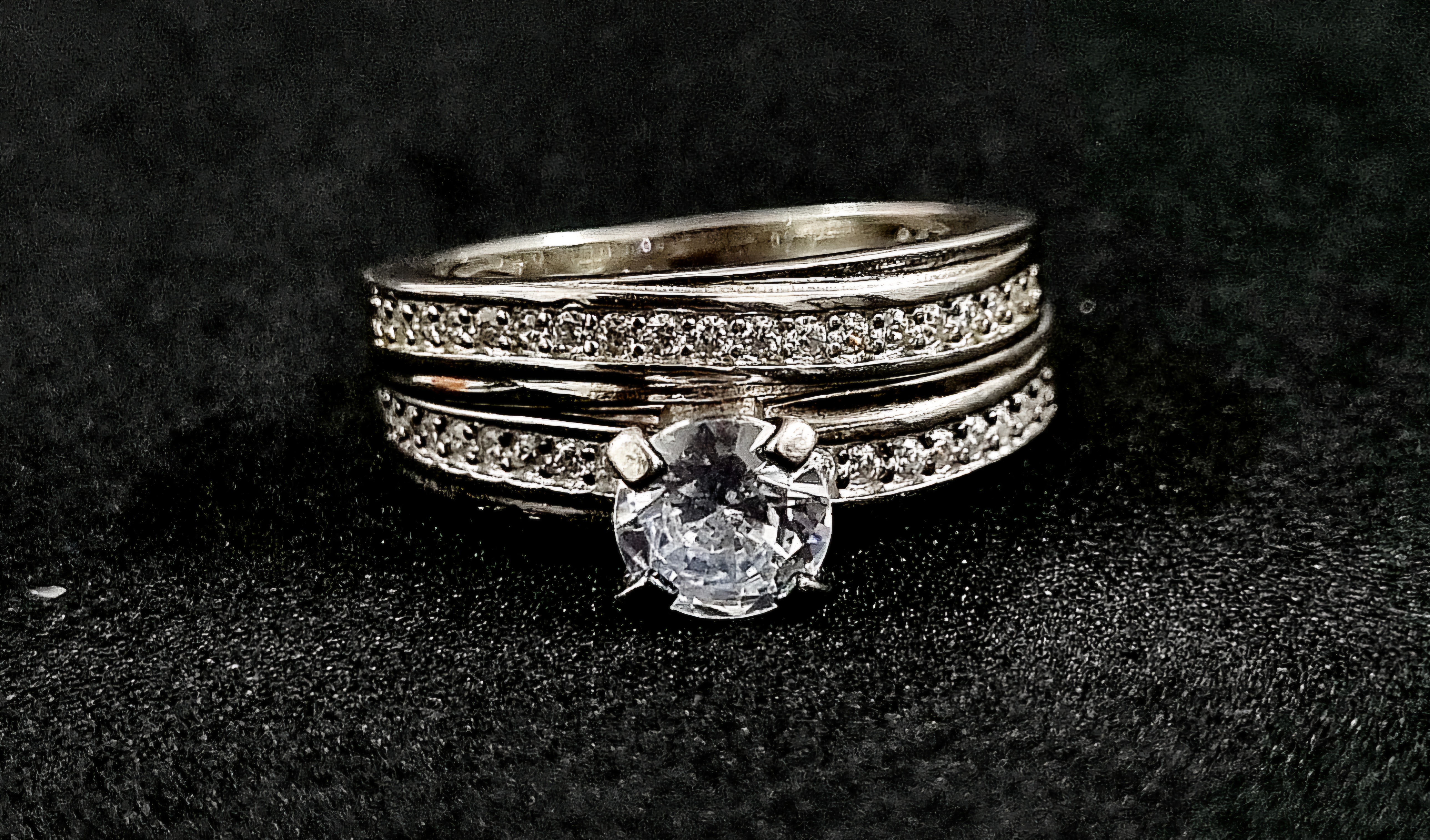 925 Sterling Silver 2 Rings (Solitaire & Simple) Ring, Gift For Girls, With Certificate of Authenticity