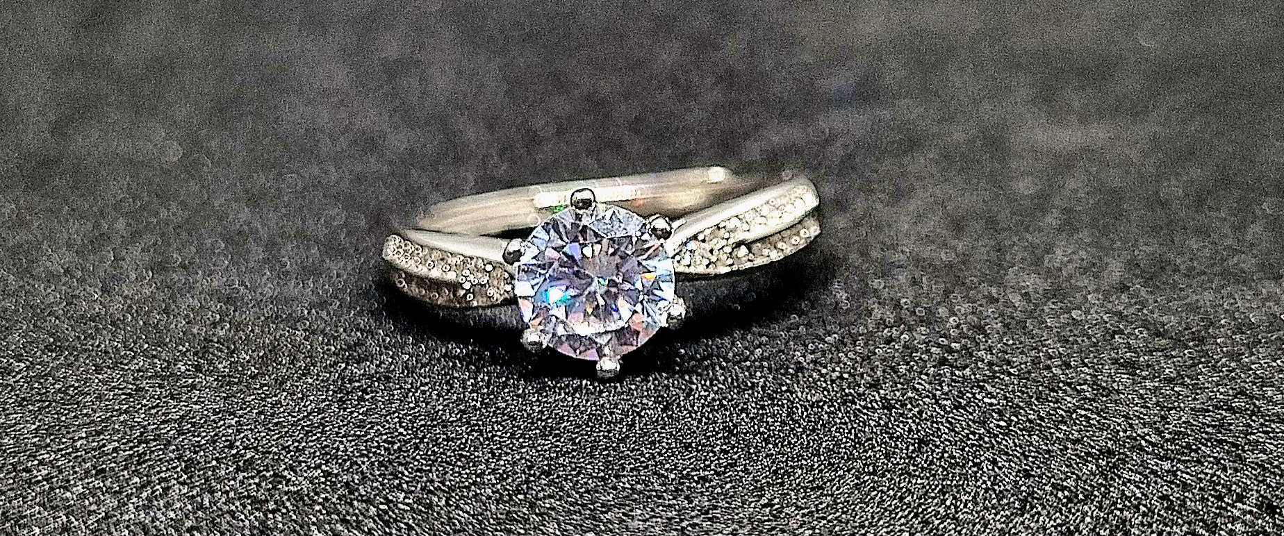 925 Sterling Silver Adjustable Solitaire Ring for Women/Girls, Gift For Girls, With Certificate of Authenticity