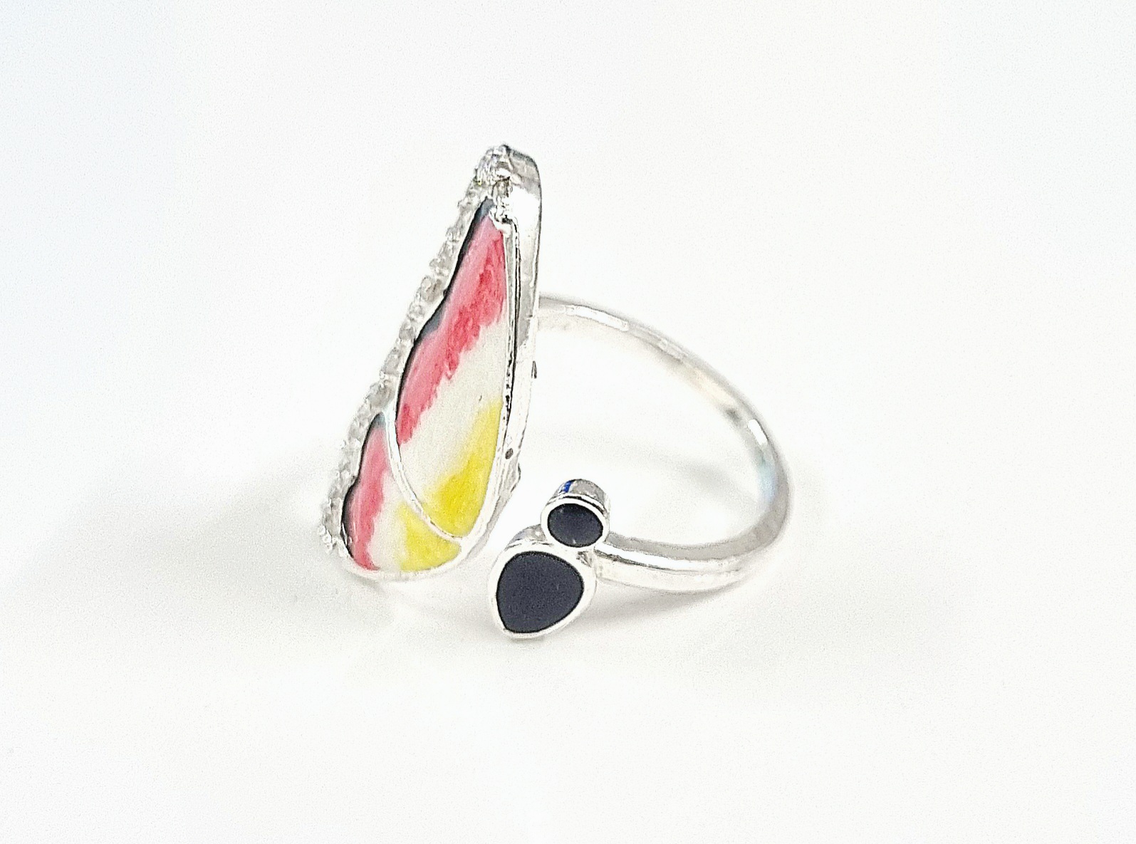 925 Sterling Silver Pink Adjustable Butterfly Ring for Women/Girls, Gift For Girls, With Certificate of Authenticity