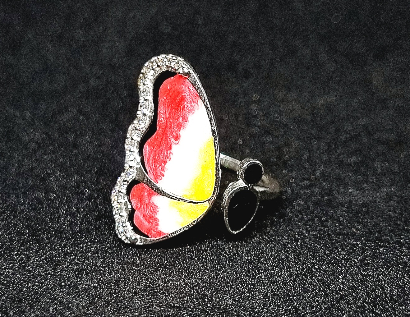 925 Sterling Silver Pink Adjustable Butterfly Ring for Women/Girls, Gift For Girls, With Certificate of Authenticity