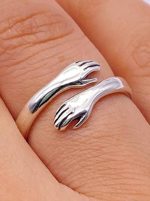 925 Sterling Silver Cute Hug Me More Ring | Gifts for Girls | With Certificate of Authenticity (Hug Ring)